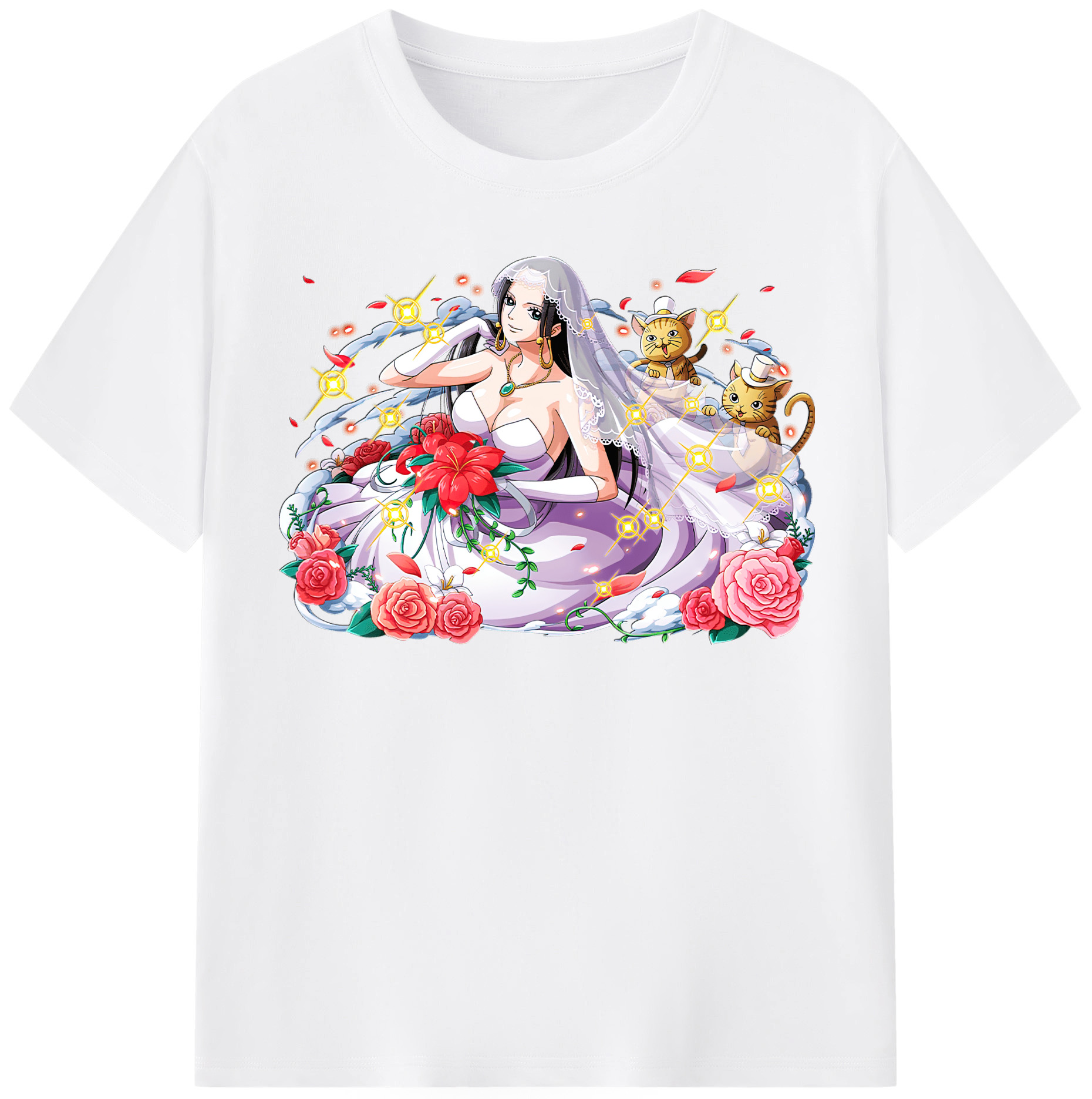 ワンピース ボア・ハンコック ONE PIECE Boa·Hancock 綿100％半袖Tシャツ（フロントプリント）