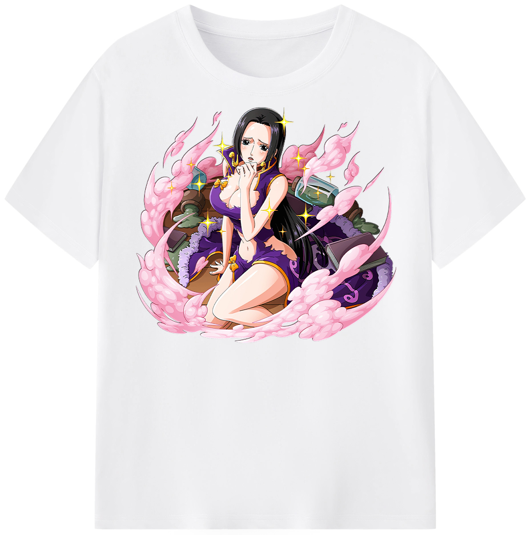 ワンピース ボア・ハンコック ONE PIECE Boa·Hancock 綿100％半袖Tシャツ（フロントプリント）