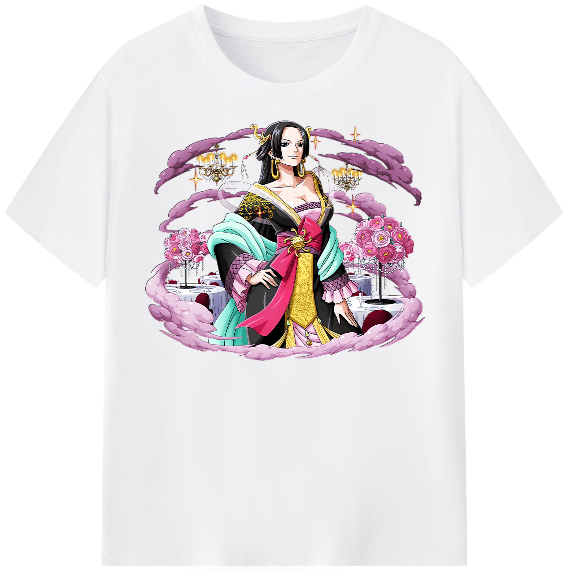 ワンピース ボア・ハンコック ONE PIECE Boa·Hancock 綿100％半袖Tシャツ（フロントプリント）