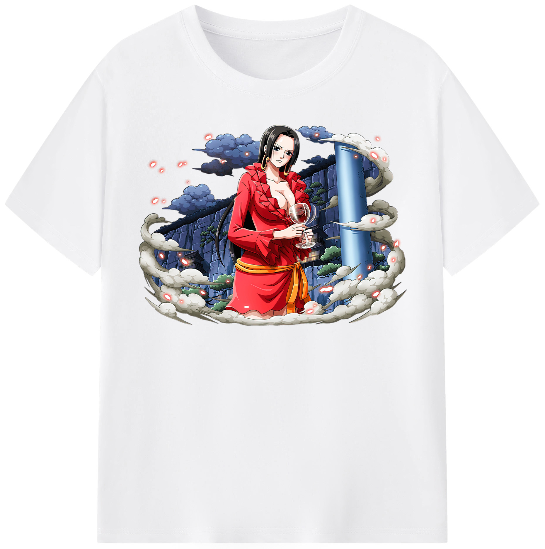 ワンピース ボア・ハンコック ONE PIECE Boa·Hancock 綿100％半袖Tシャツ（フロントプリント）