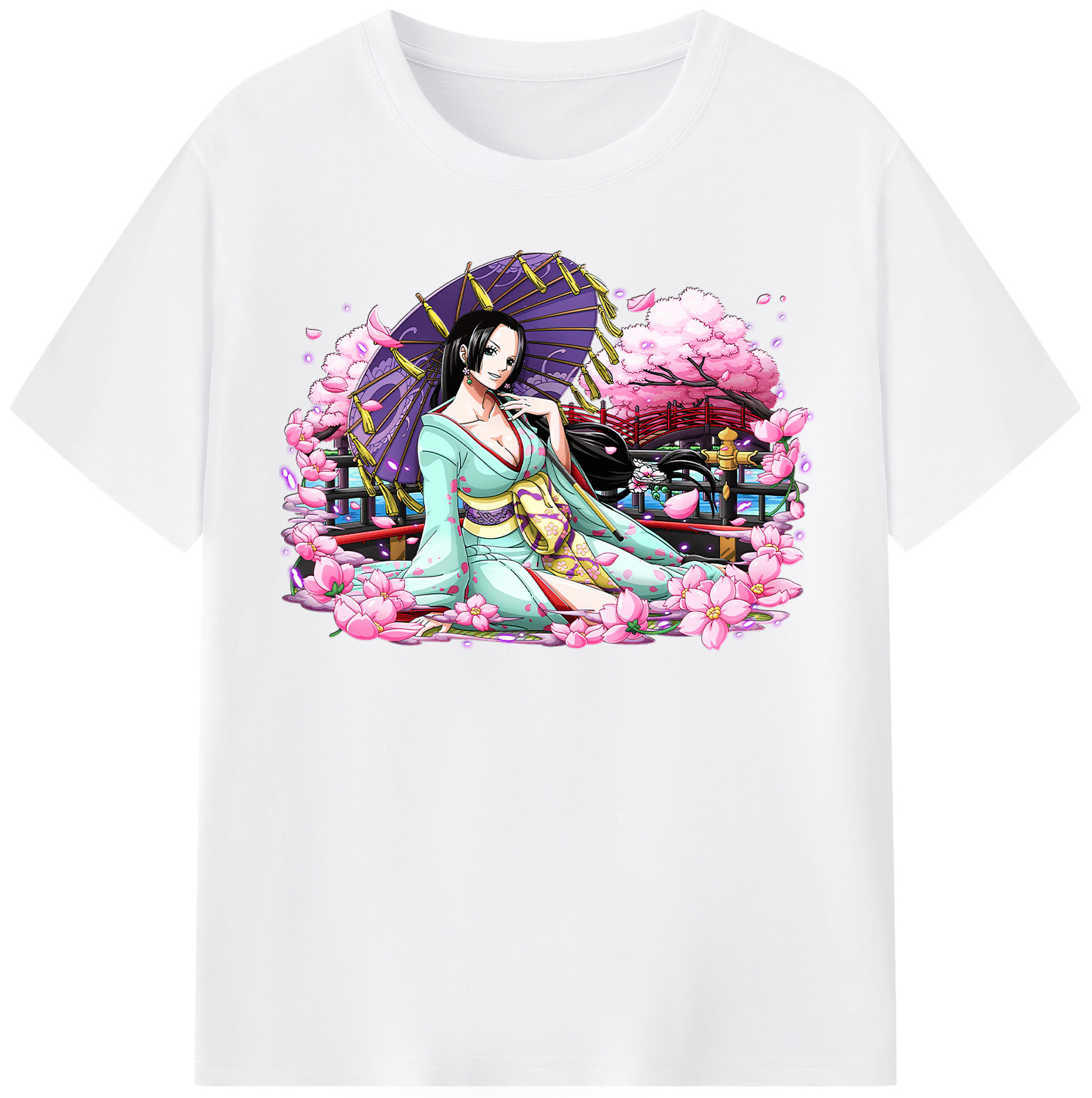 ワンピース ボア・ハンコック ONE PIECE Boa·Hancock 綿100％半袖Tシャツ（フロントプリント）