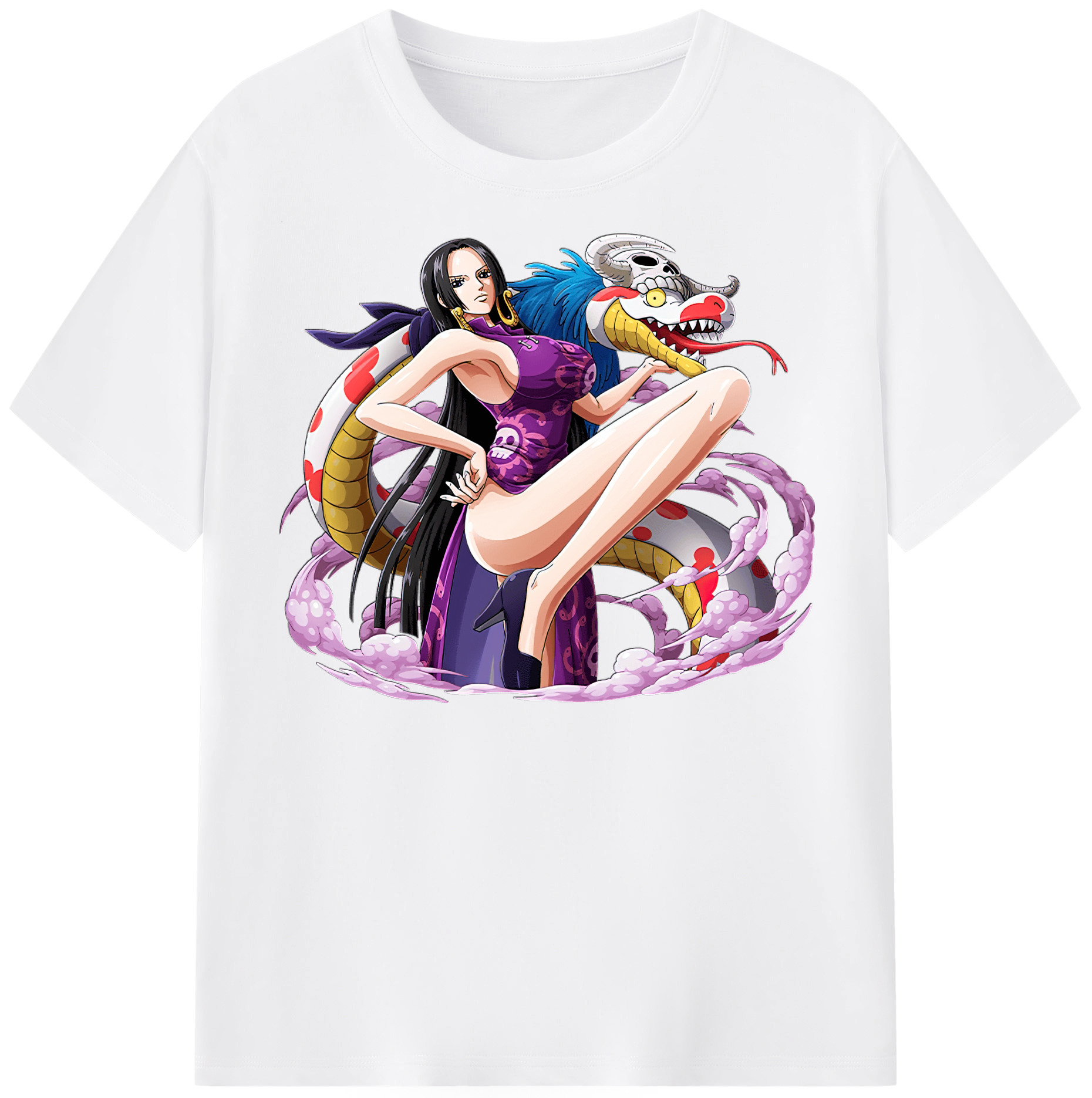 ワンピース ボア・ハンコック ONE PIECE Boa·Hancock 綿100％半袖Tシャツ（フロントプリント）
