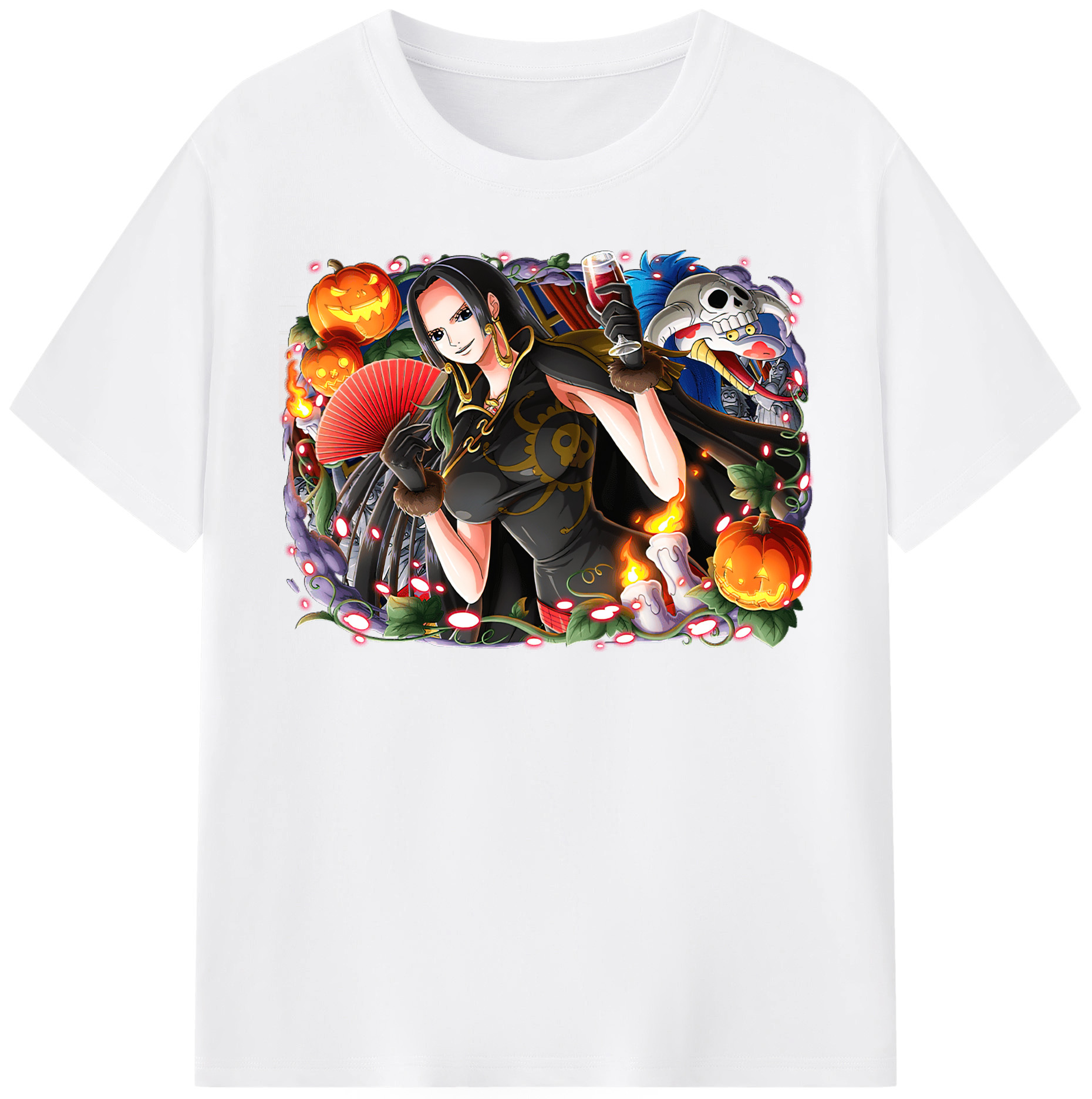 ワンピース ボア・ハンコック ONE PIECE Boa·Hancock 綿100％半袖Tシャツ（フロントプリント）