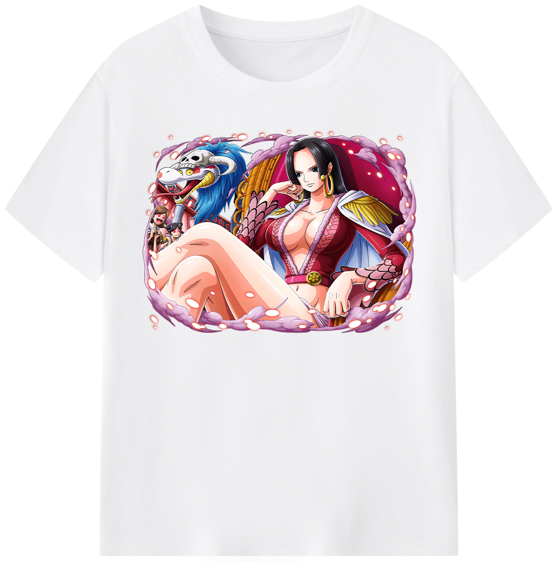 ワンピース ボア・ハンコック ONE PIECE Boa·Hancock 綿100％半袖Tシャツ（フロントプリント）