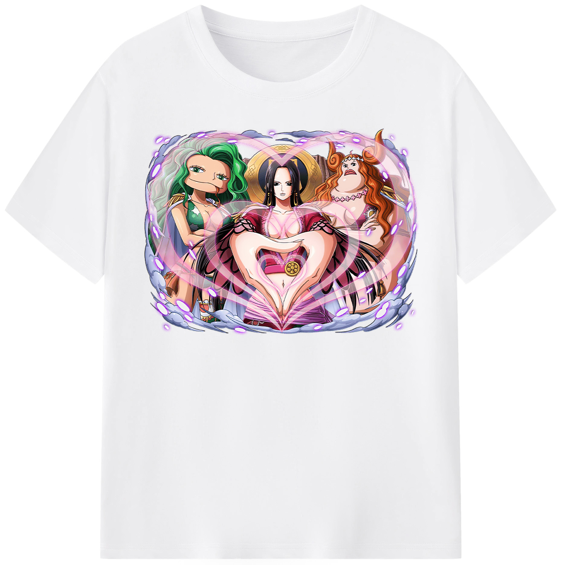 ワンピース ボア・ハンコック ONE PIECE Boa·Hancock 綿100％半袖Tシャツ（フロントプリント）