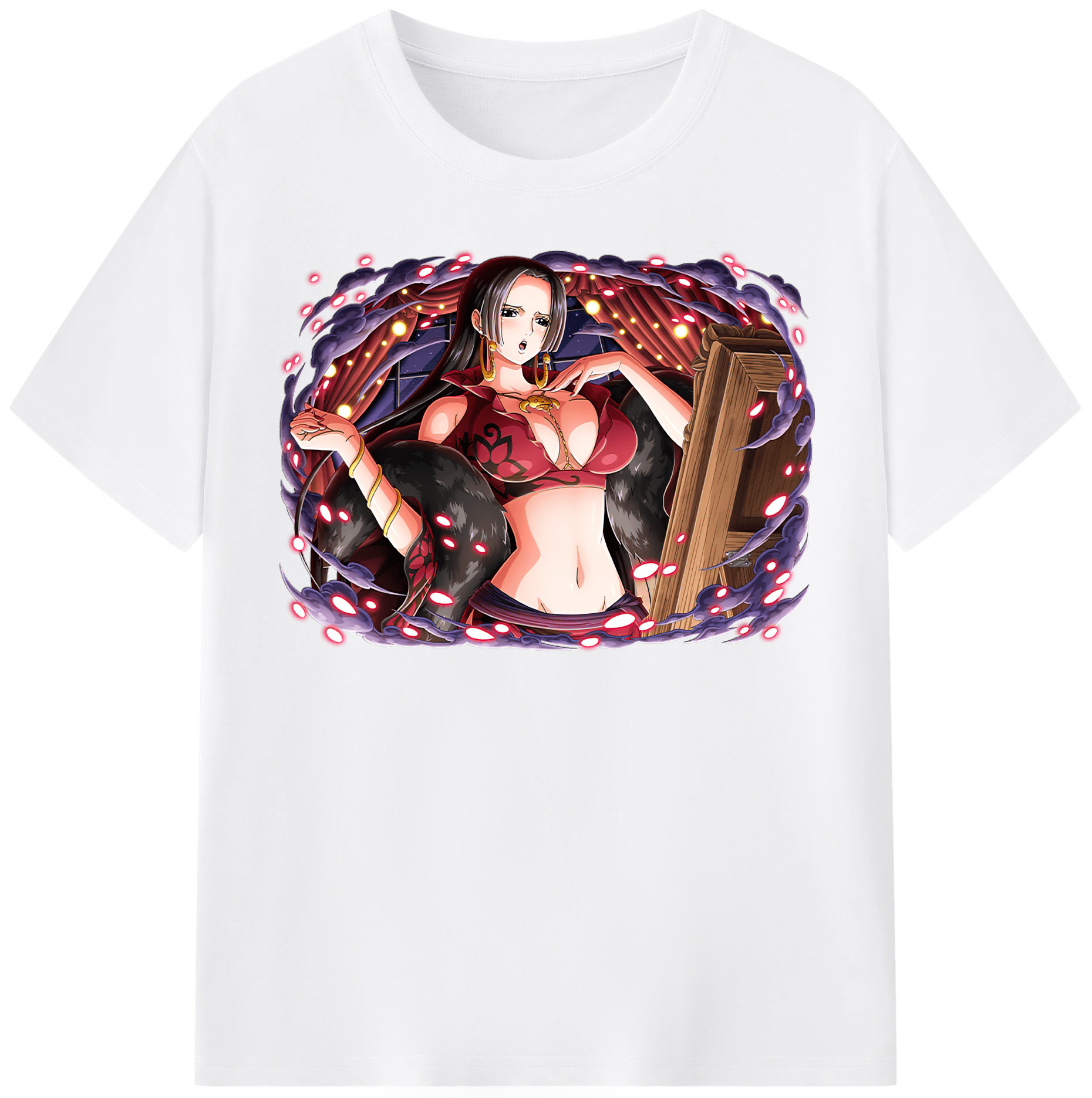 ワンピース ボア・ハンコック ONE PIECE Boa·Hancock 綿100％半袖Tシャツ（フロントプリント）