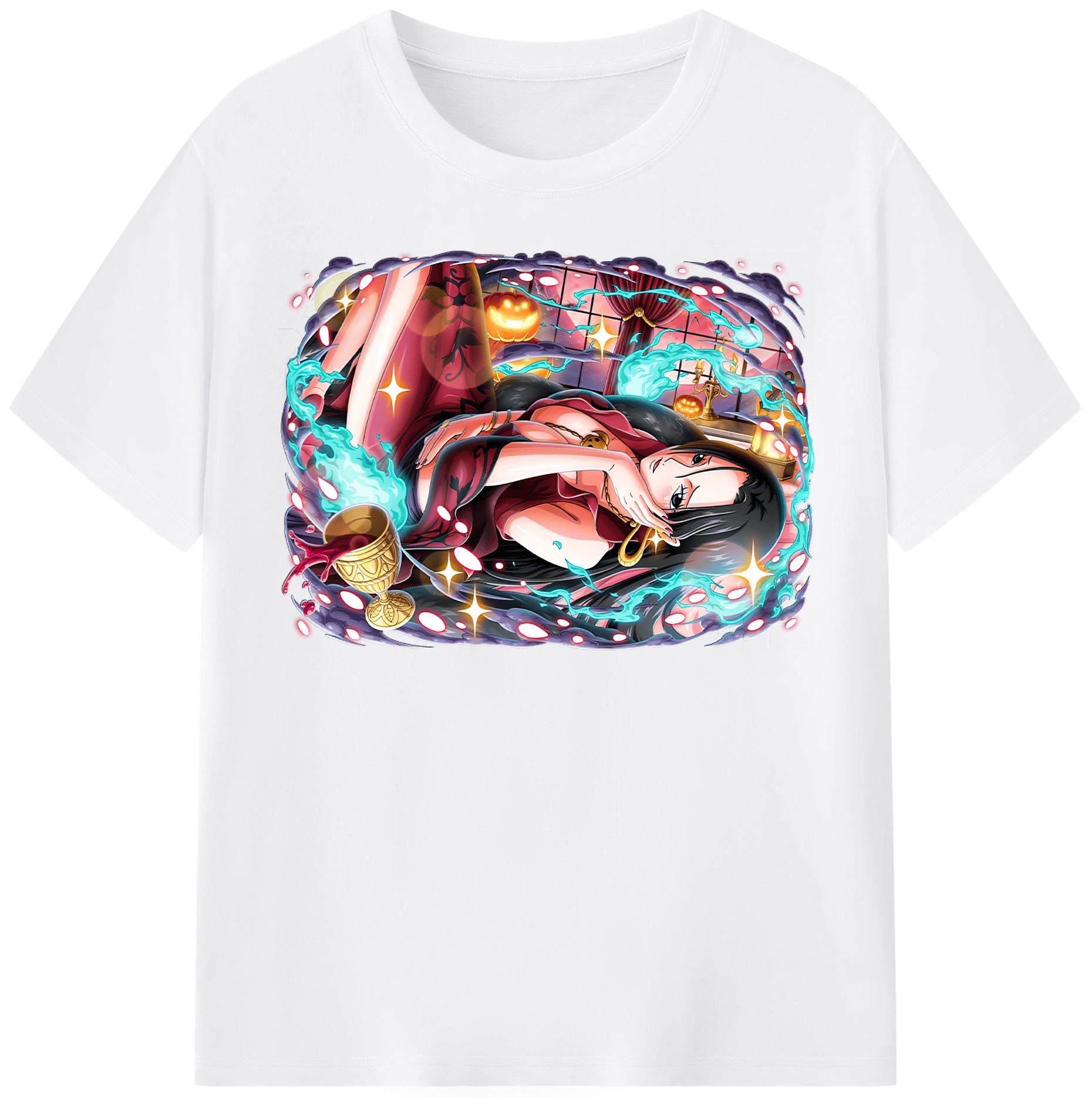 ワンピース ボア・ハンコック ONE PIECE Boa·Hancock 綿100％半袖Tシャツ（フロントプリント）