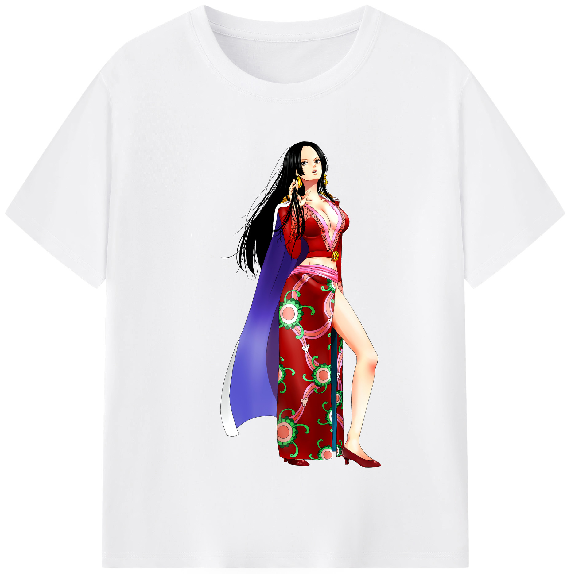 ワンピース ボア・ハンコック ONE PIECE Boa·Hancock 綿100％半袖Tシャツ（フロントプリント）