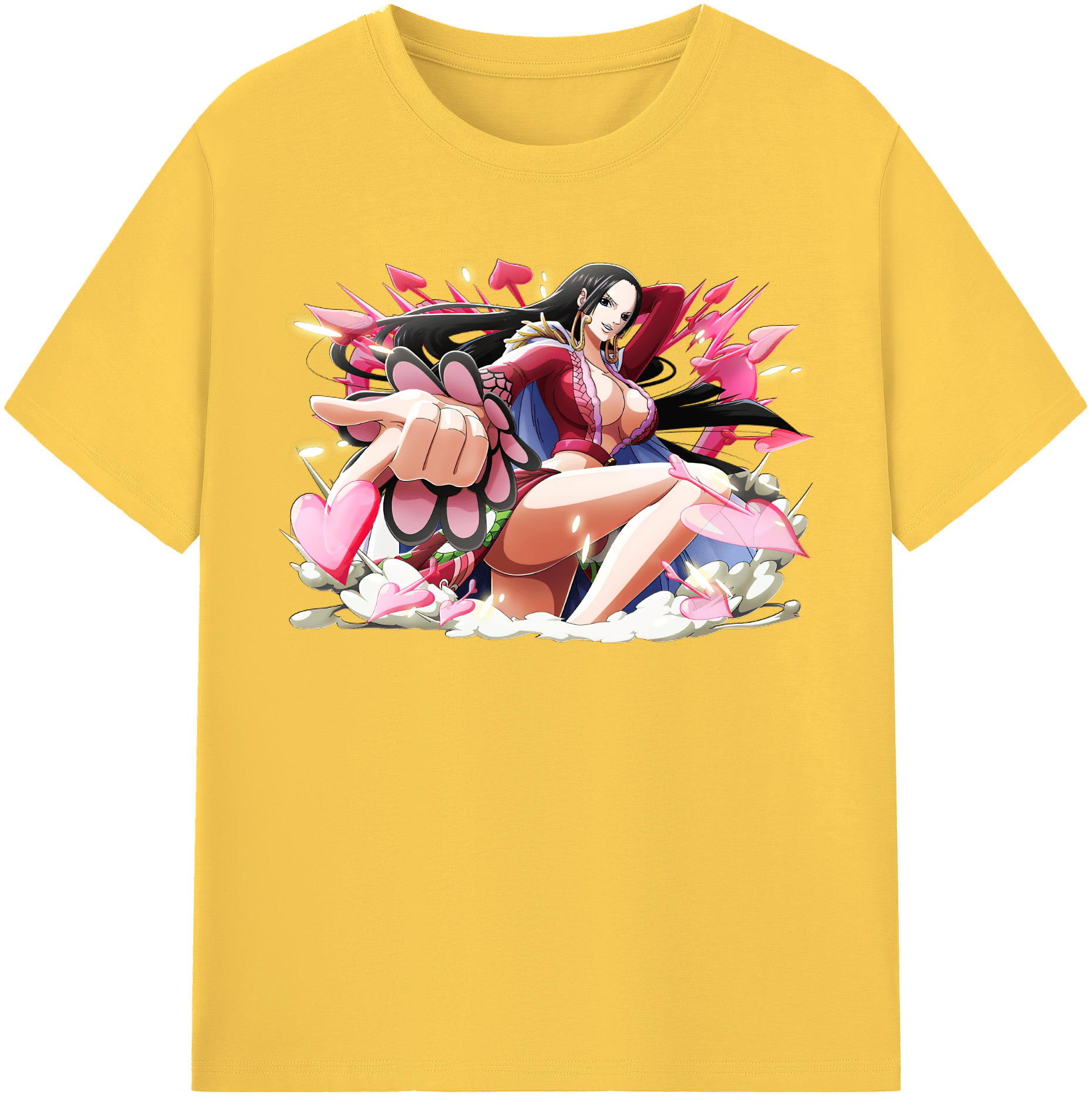 ワンピース ボア・ハンコック ONE PIECE Boa·Hancock 綿100％半袖Tシャツ（フロントプリント）