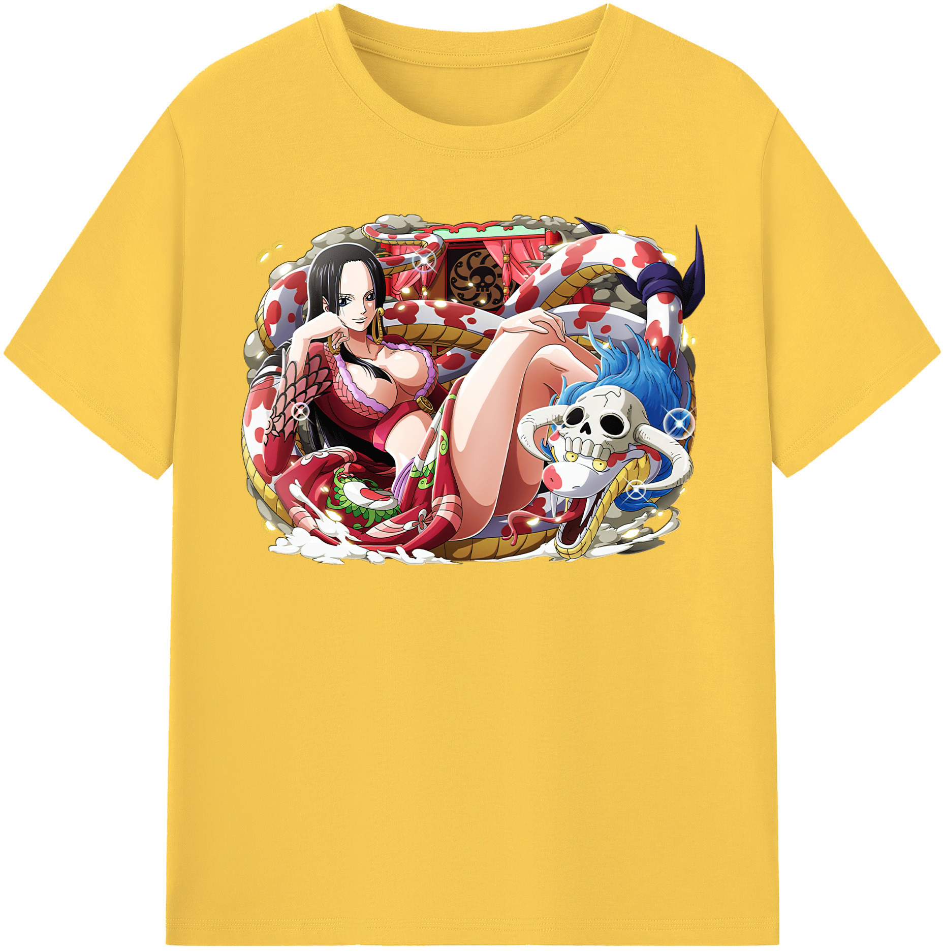 ワンピース ボア・ハンコック ONE PIECE Boa·Hancock 綿100％半袖Tシャツ（フロントプリント）