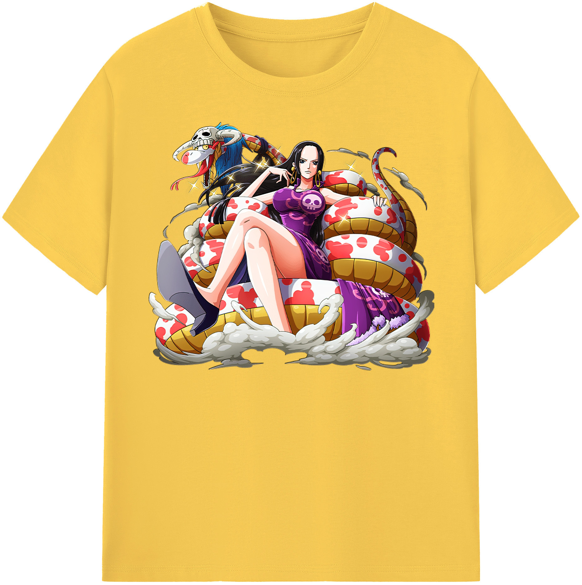 ワンピース ボア・ハンコック ONE PIECE Boa·Hancock 綿100％半袖Tシャツ（フロントプリント）