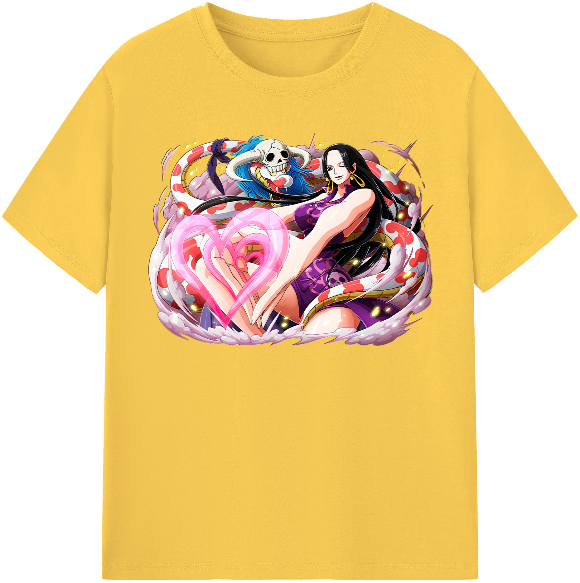 ワンピース ボア・ハンコック ONE PIECE Boa·Hancock 綿100％半袖Tシャツ（フロントプリント）