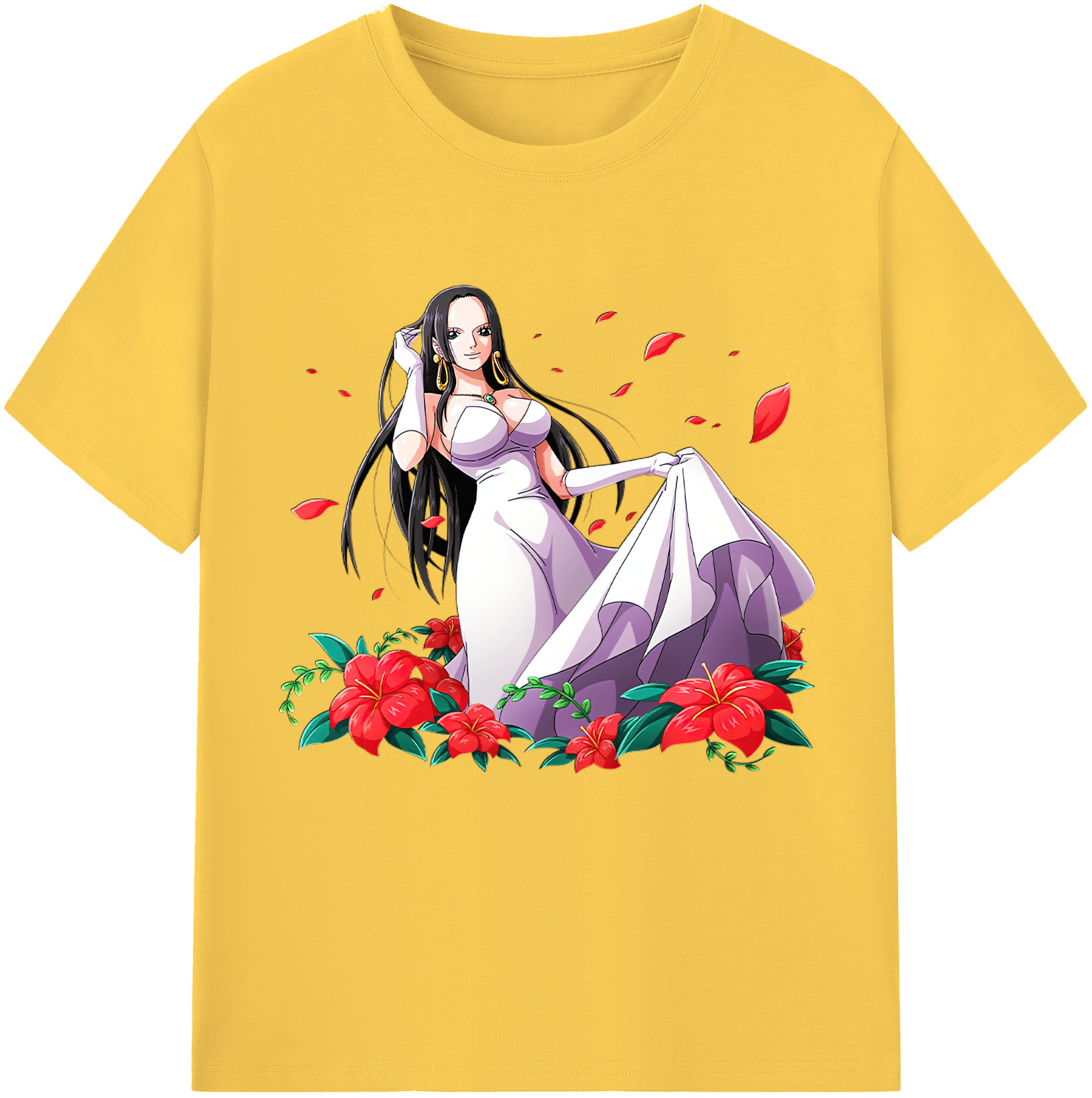 ワンピース ボア・ハンコック ONE PIECE Boa·Hancock 綿100％半袖Tシャツ（フロントプリント）