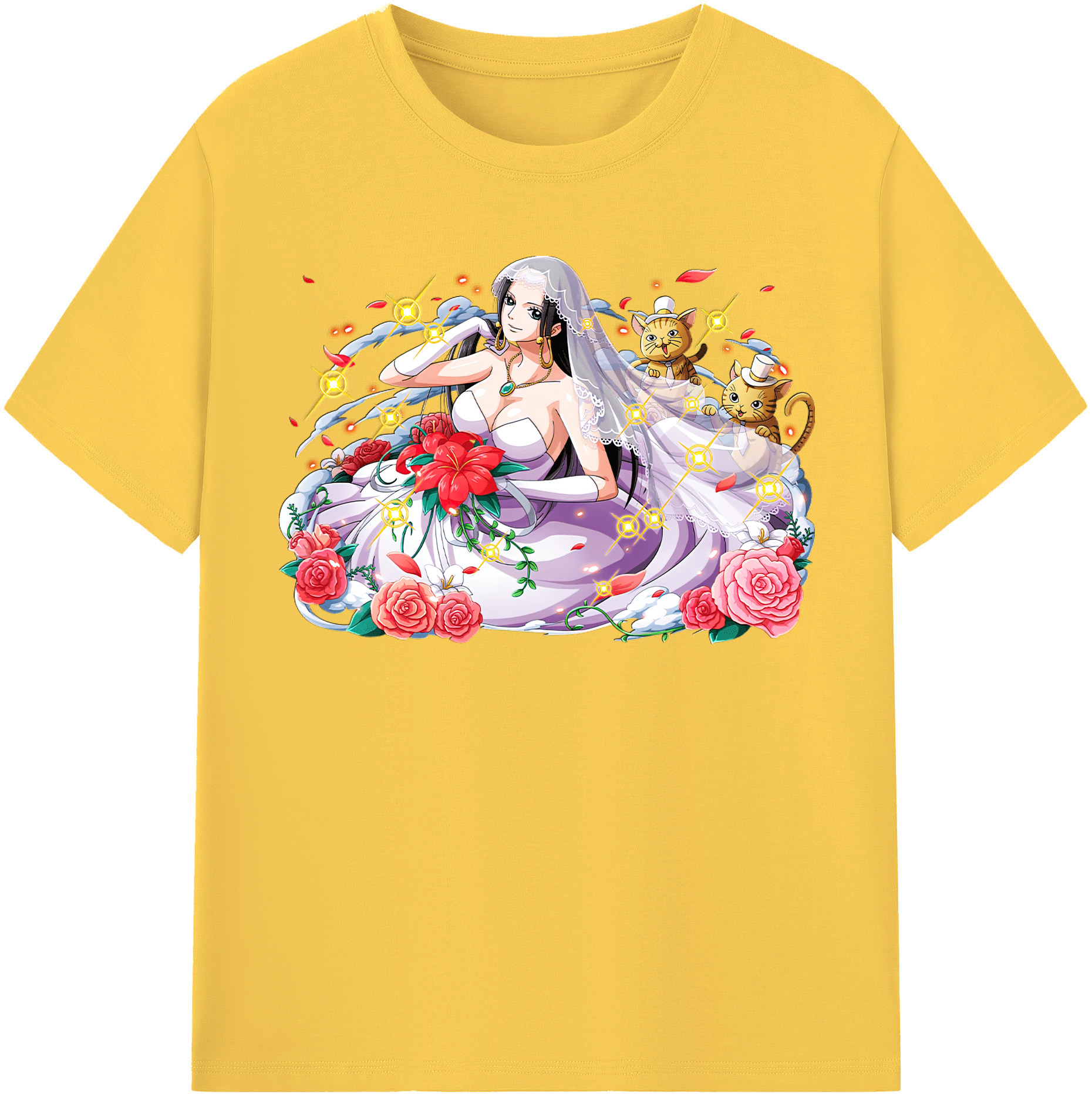 ワンピース ボア・ハンコック ONE PIECE Boa·Hancock 綿100％半袖Tシャツ（フロントプリント）