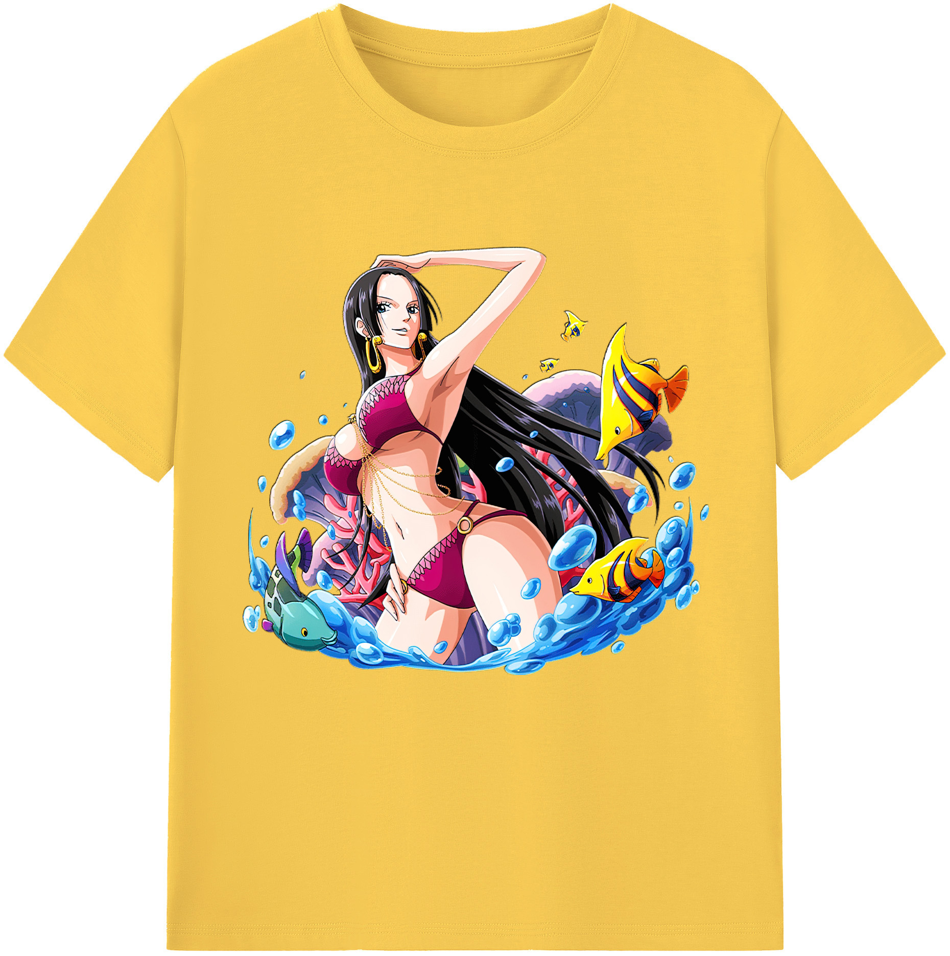 ワンピース ボア・ハンコック ONE PIECE Boa·Hancock 綿100％半袖Tシャツ（フロントプリント）