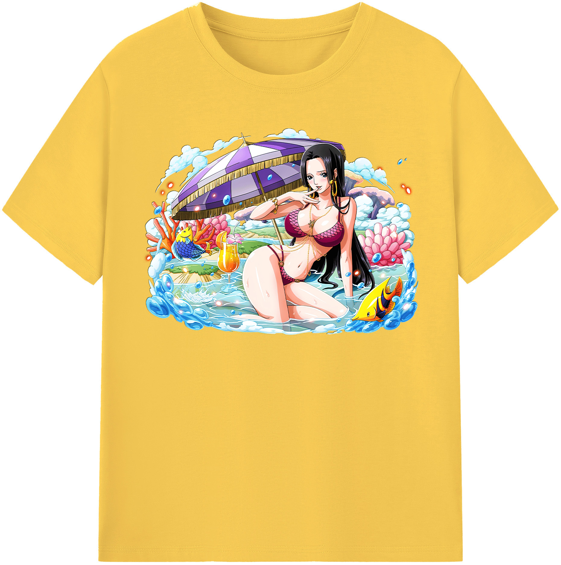 ワンピース ボア・ハンコック ONE PIECE Boa·Hancock 綿100％半袖Tシャツ（フロントプリント）