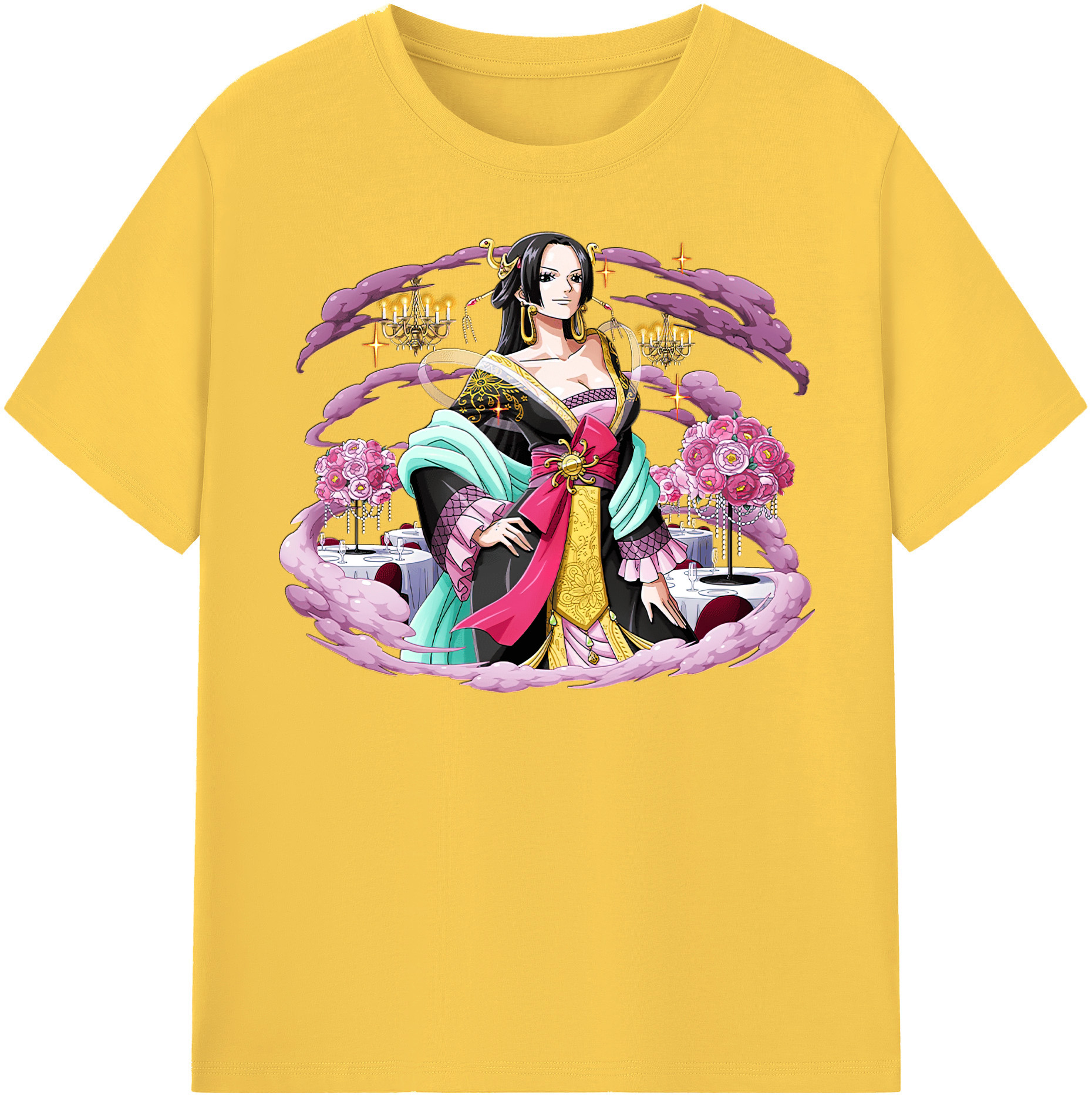ワンピース ボア・ハンコック ONE PIECE Boa·Hancock 綿100％半袖Tシャツ（フロントプリント）