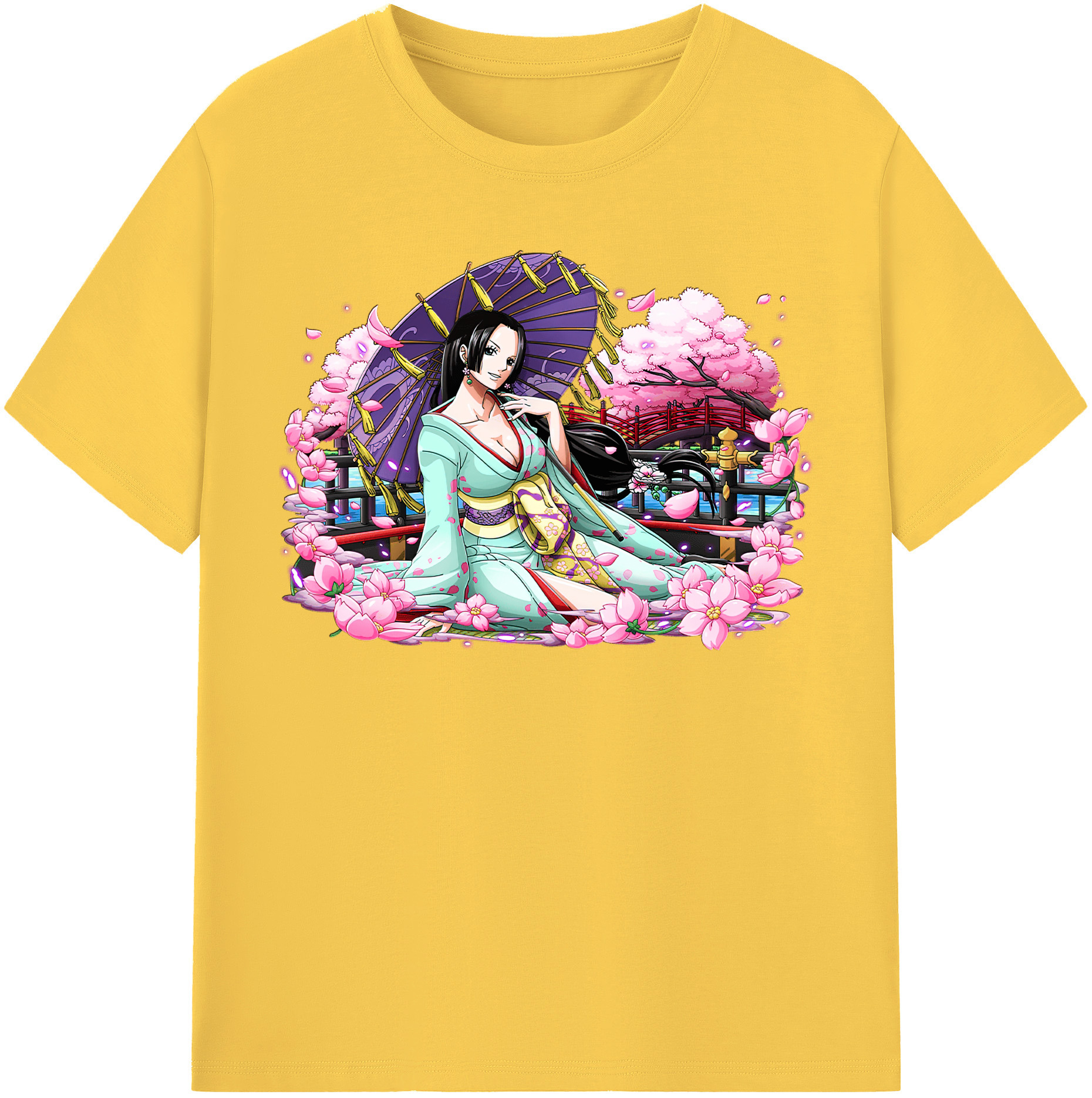 ワンピース ボア・ハンコック ONE PIECE Boa·Hancock 綿100％半袖Tシャツ（フロントプリント）