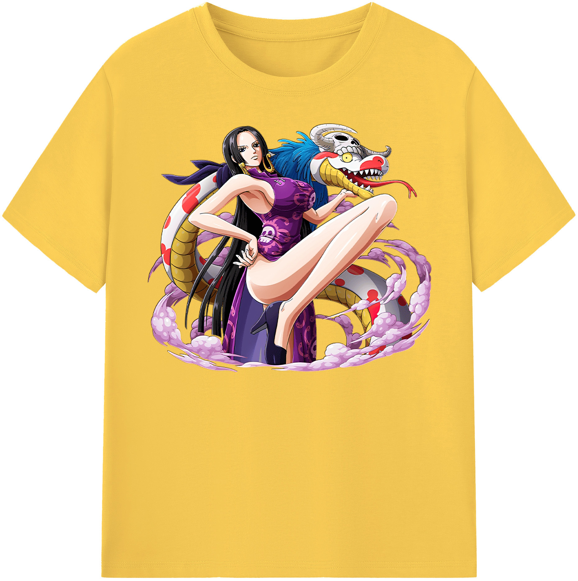 ワンピース ボア・ハンコック ONE PIECE Boa·Hancock 綿100％半袖Tシャツ（フロントプリント）