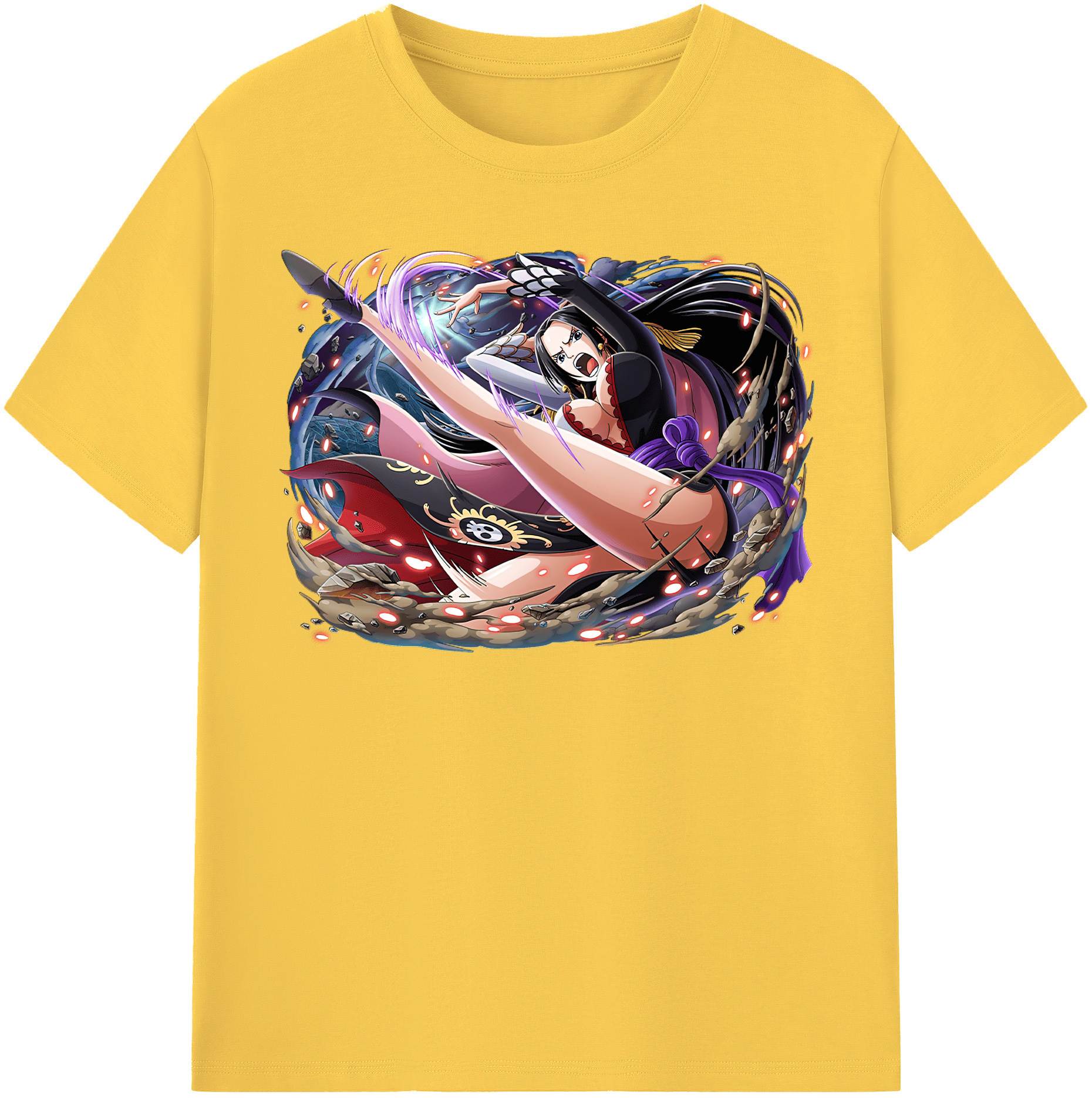 ワンピース ボア・ハンコック ONE PIECE Boa·Hancock 綿100％半袖Tシャツ（フロントプリント）