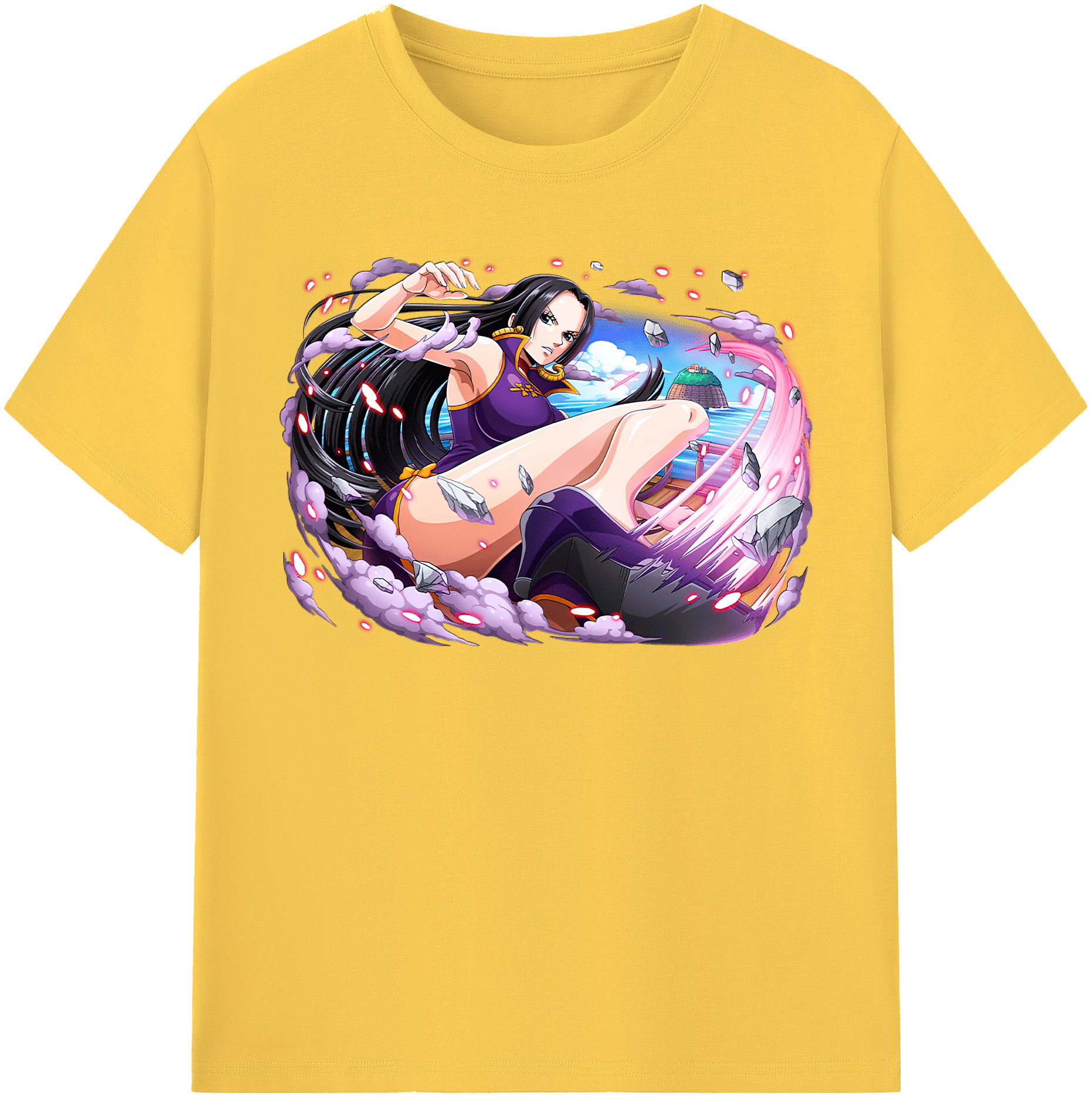 ワンピース ボア・ハンコック ONE PIECE Boa·Hancock 綿100％半袖Tシャツ（フロントプリント）