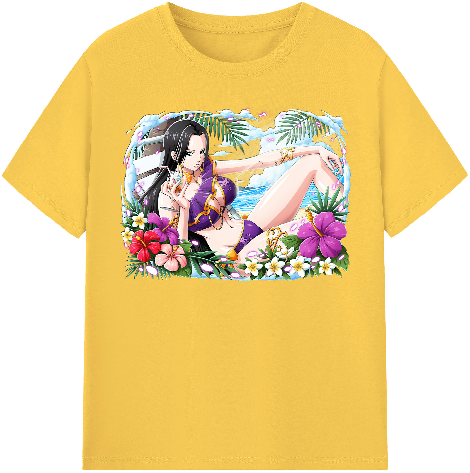 （画像用） ワンピース ボア・ハンコック ONE PIECE Boa·Hancock 綿100％半袖Tシャツ（フロントプリント）