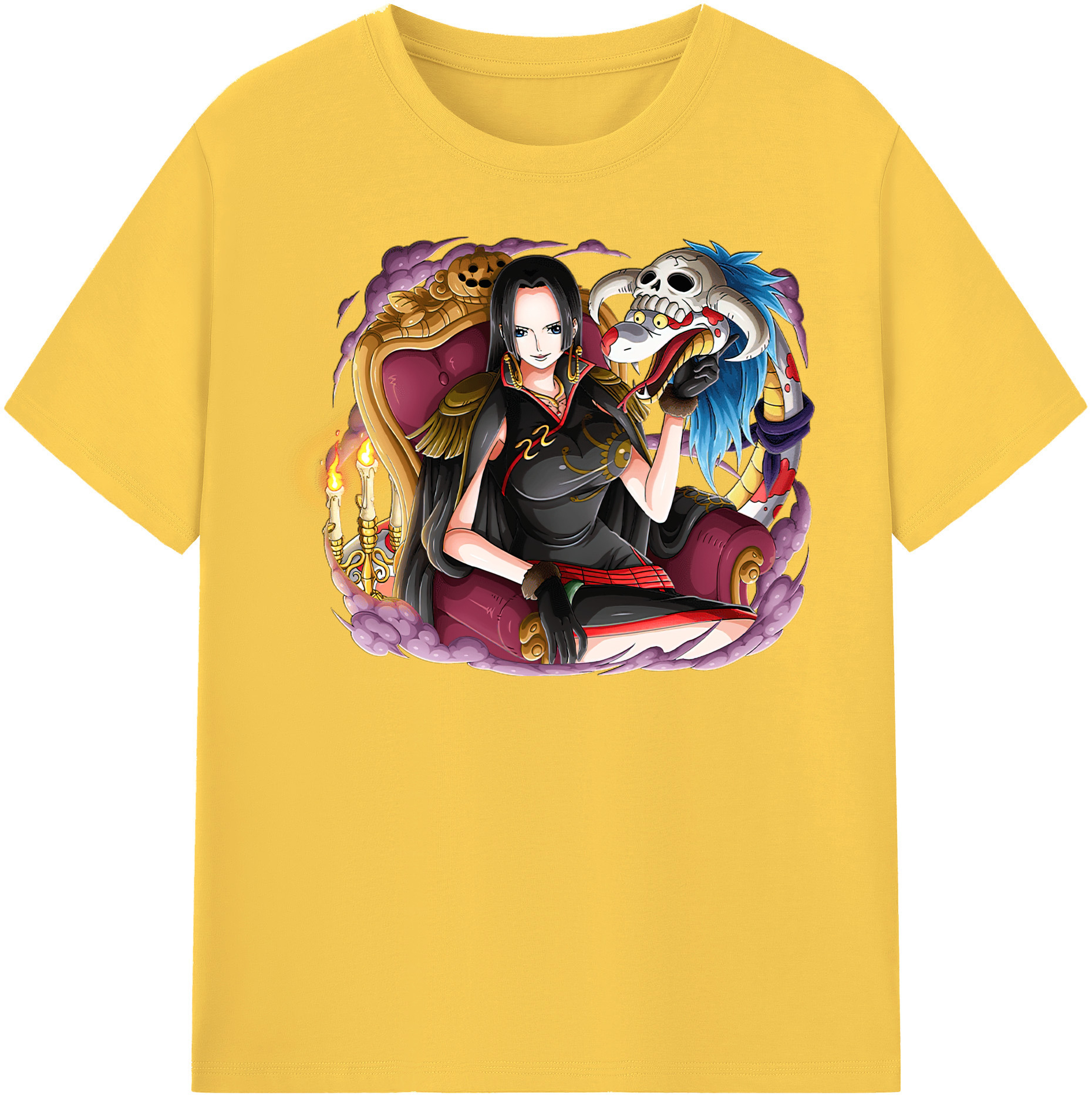 ワンピース ボア・ハンコック ONE PIECE Boa·Hancock 綿100％半袖Tシャツ（フロントプリント）