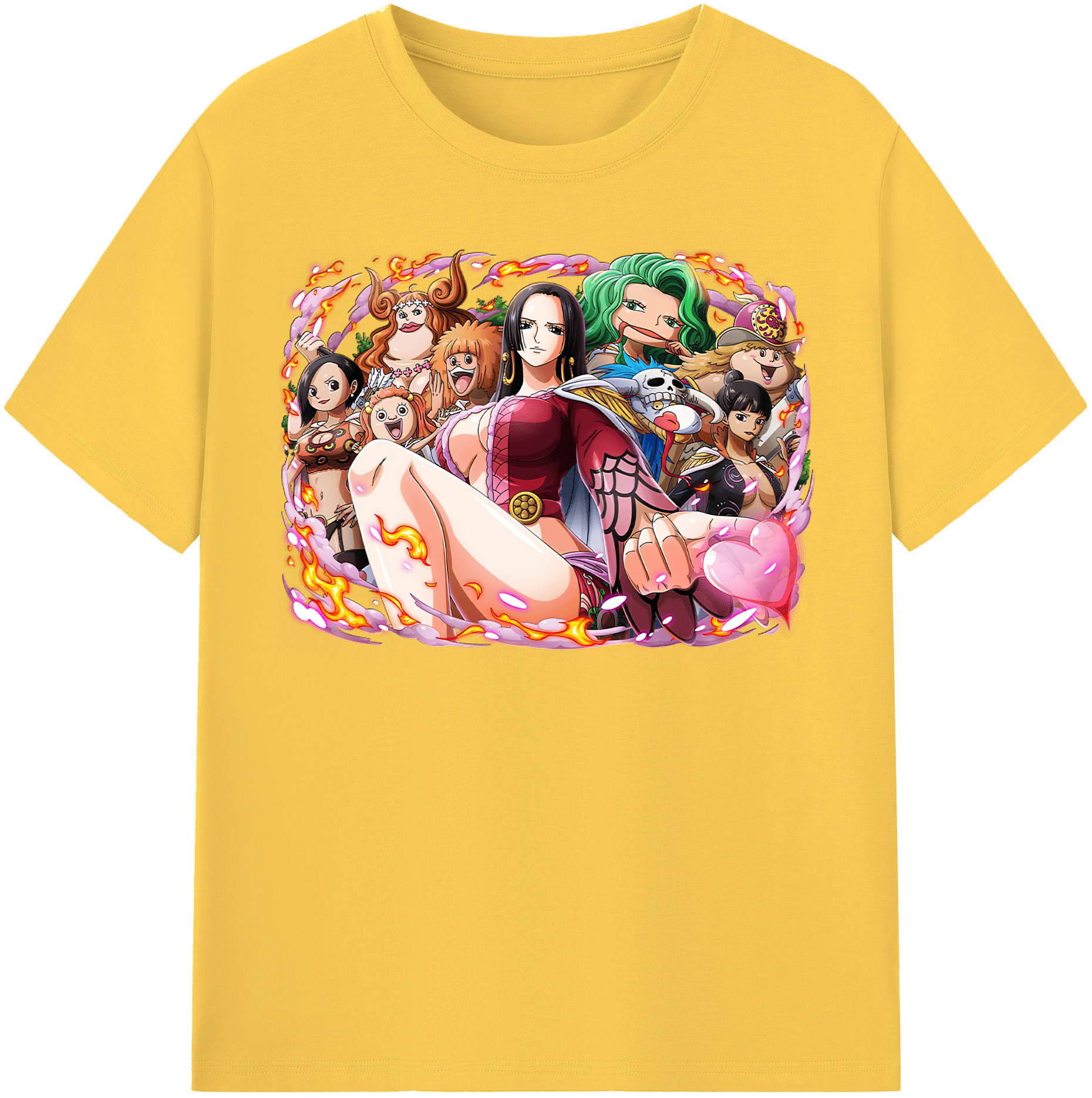 ワンピース ボア・ハンコック ONE PIECE Boa·Hancock 綿100％半袖Tシャツ（フロントプリント）