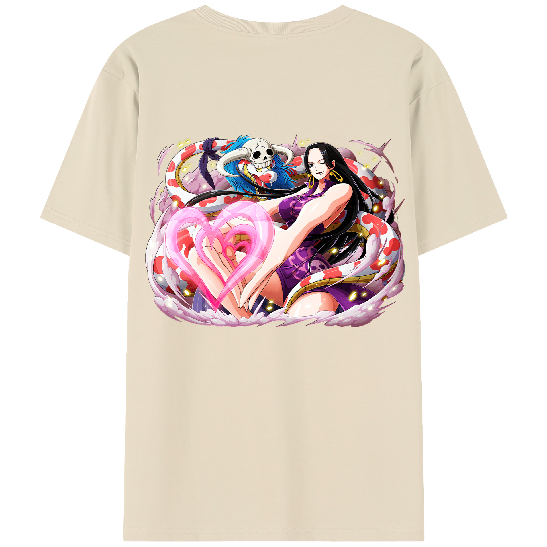 ワンピース ボア・ハンコック ONE PIECE Boa·Hancock 綿100％半袖Tシャツ（背面プリント）