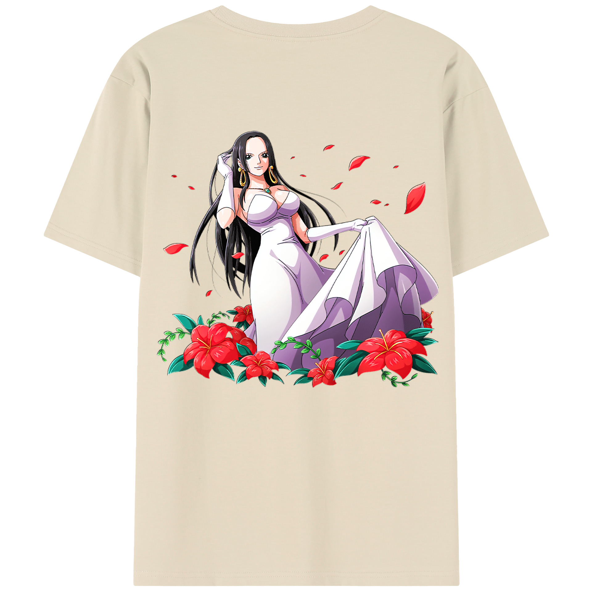 ワンピース ボア・ハンコック ONE PIECE Boa·Hancock 綿100％半袖Tシャツ（背面プリント）