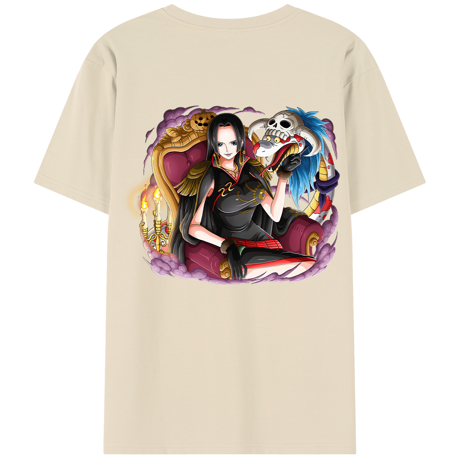 ワンピース ボア・ハンコック ONE PIECE Boa·Hancock 綿100％半袖Tシャツ（背面プリント）