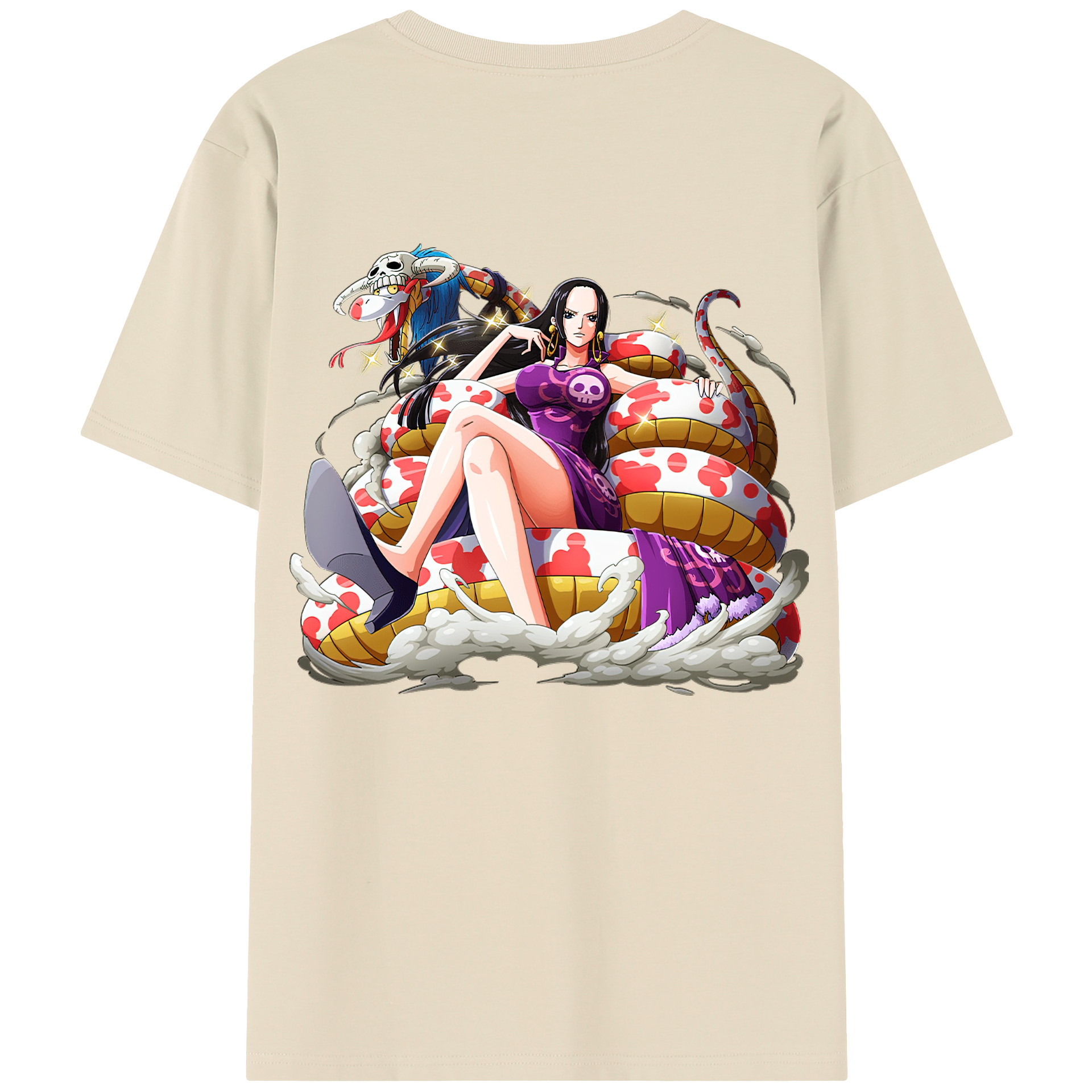 ワンピース ボア・ハンコック ONE PIECE Boa·Hancock 綿100％半袖Tシャツ（背面プリント）