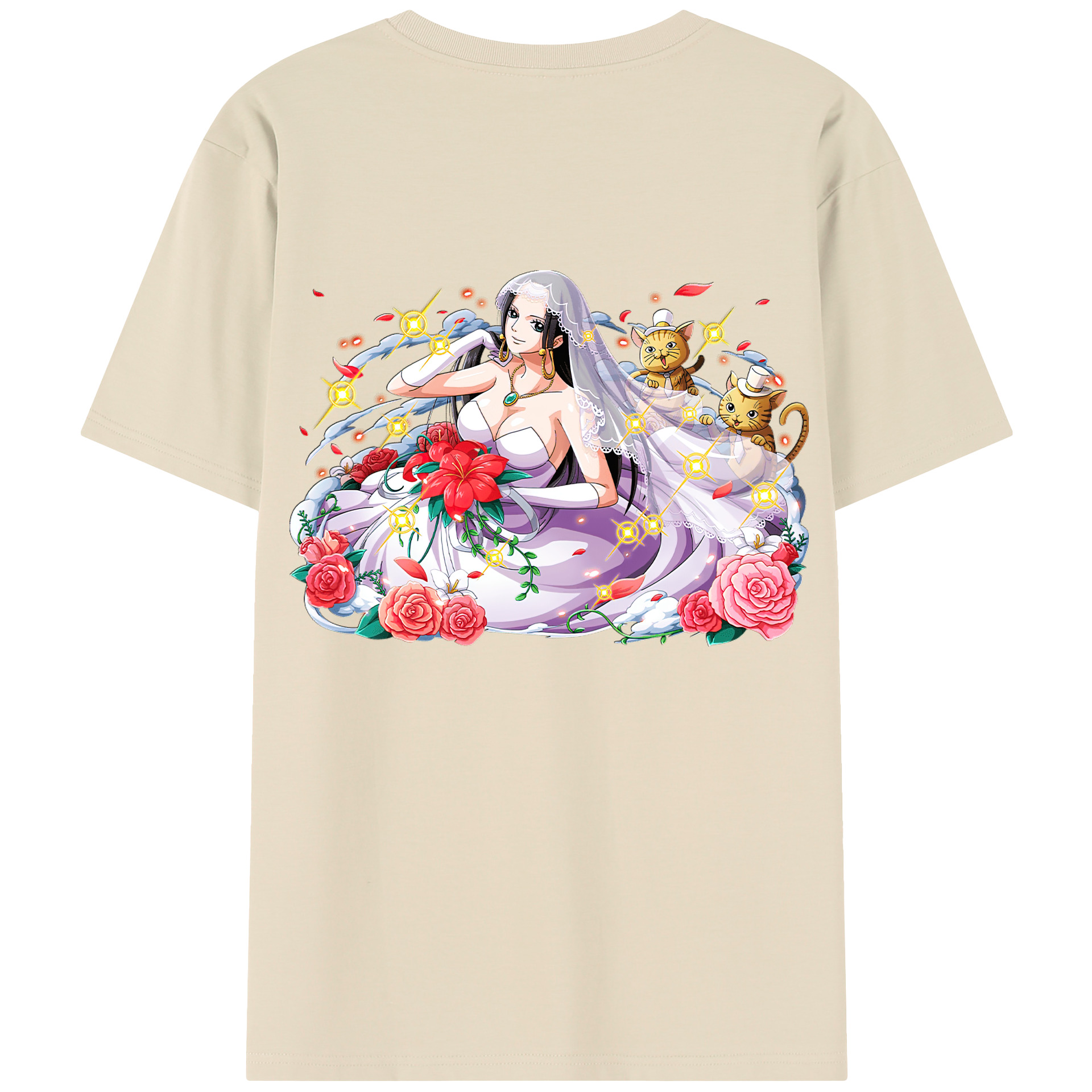 ワンピース ボア・ハンコック ONE PIECE Boa·Hancock 綿100％半袖Tシャツ（背面プリント）