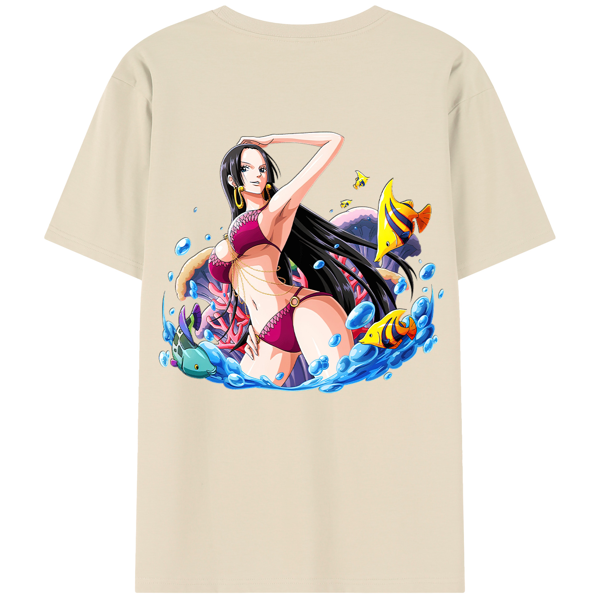 ワンピース ボア・ハンコック ONE PIECE Boa·Hancock 綿100％半袖Tシャツ（背面プリント）