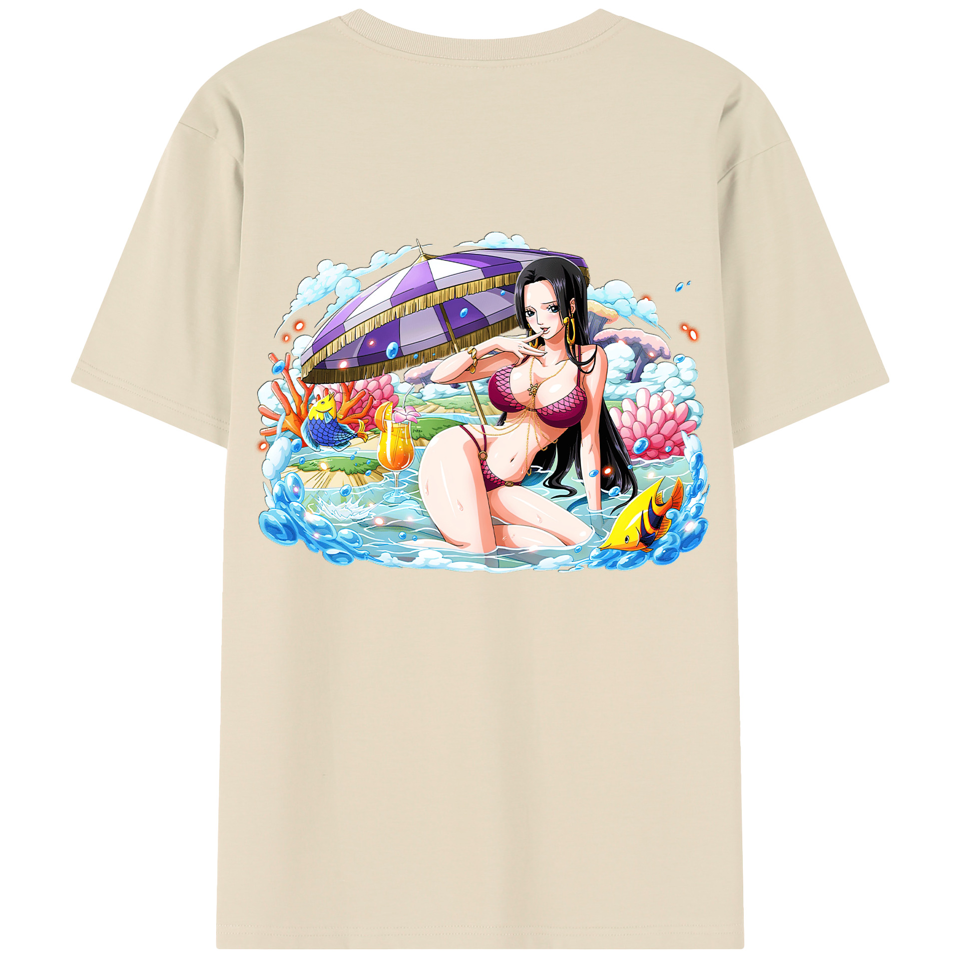 ワンピース ボア・ハンコック ONE PIECE Boa·Hancock 綿100％半袖Tシャツ（背面プリント）