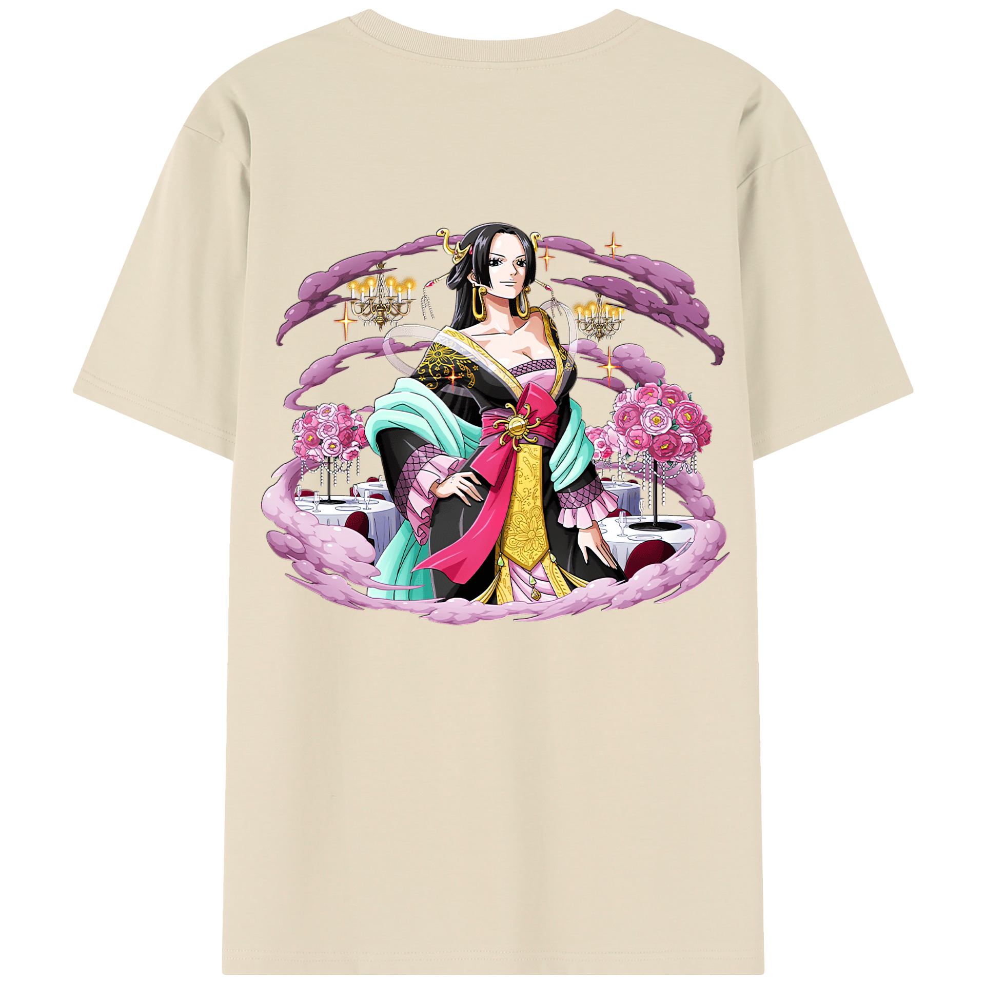 ワンピース ボア・ハンコック ONE PIECE Boa·Hancock 綿100％半袖Tシャツ（背面プリント）