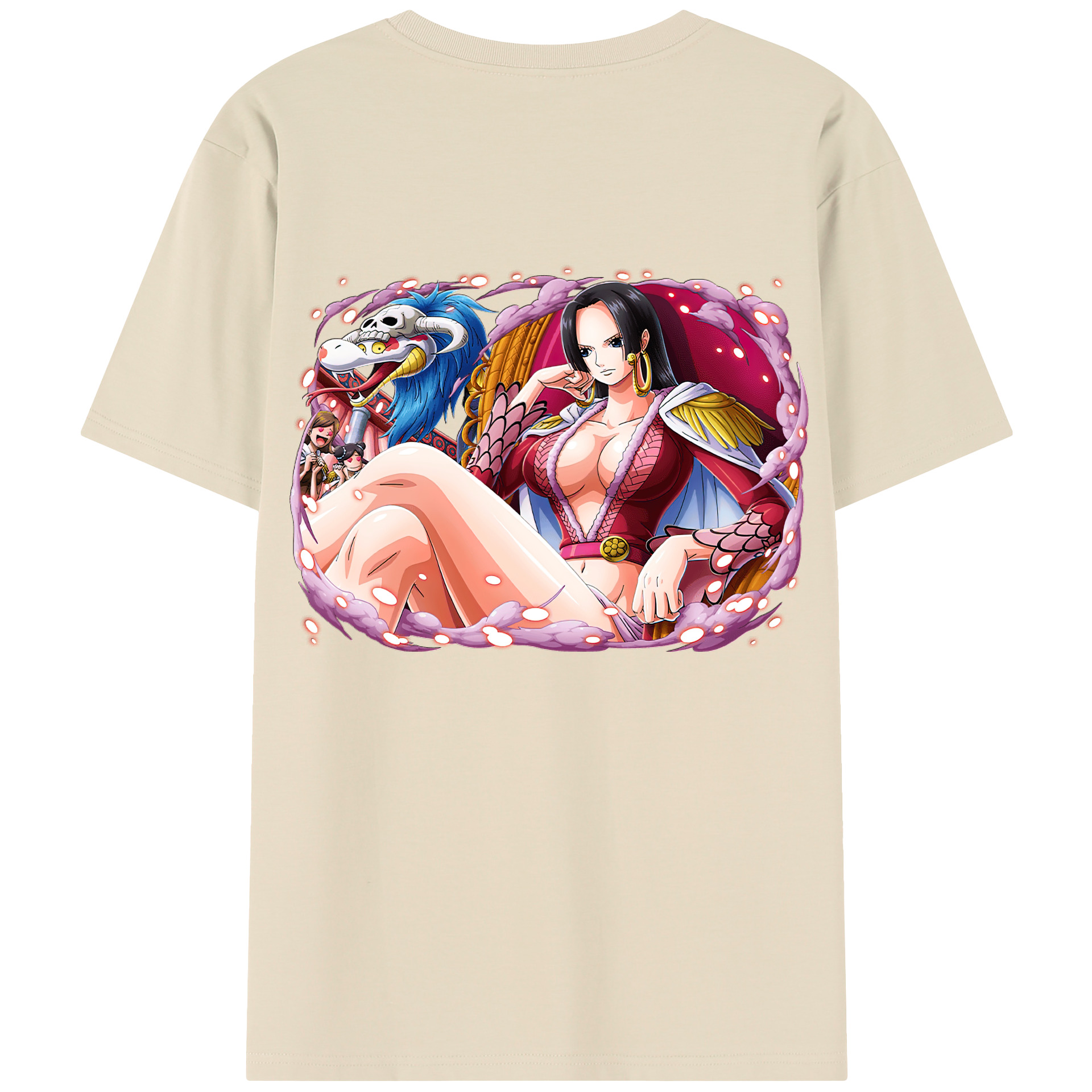 ワンピース ボア・ハンコック ONE PIECE Boa·Hancock 綿100％半袖Tシャツ（背面プリント）