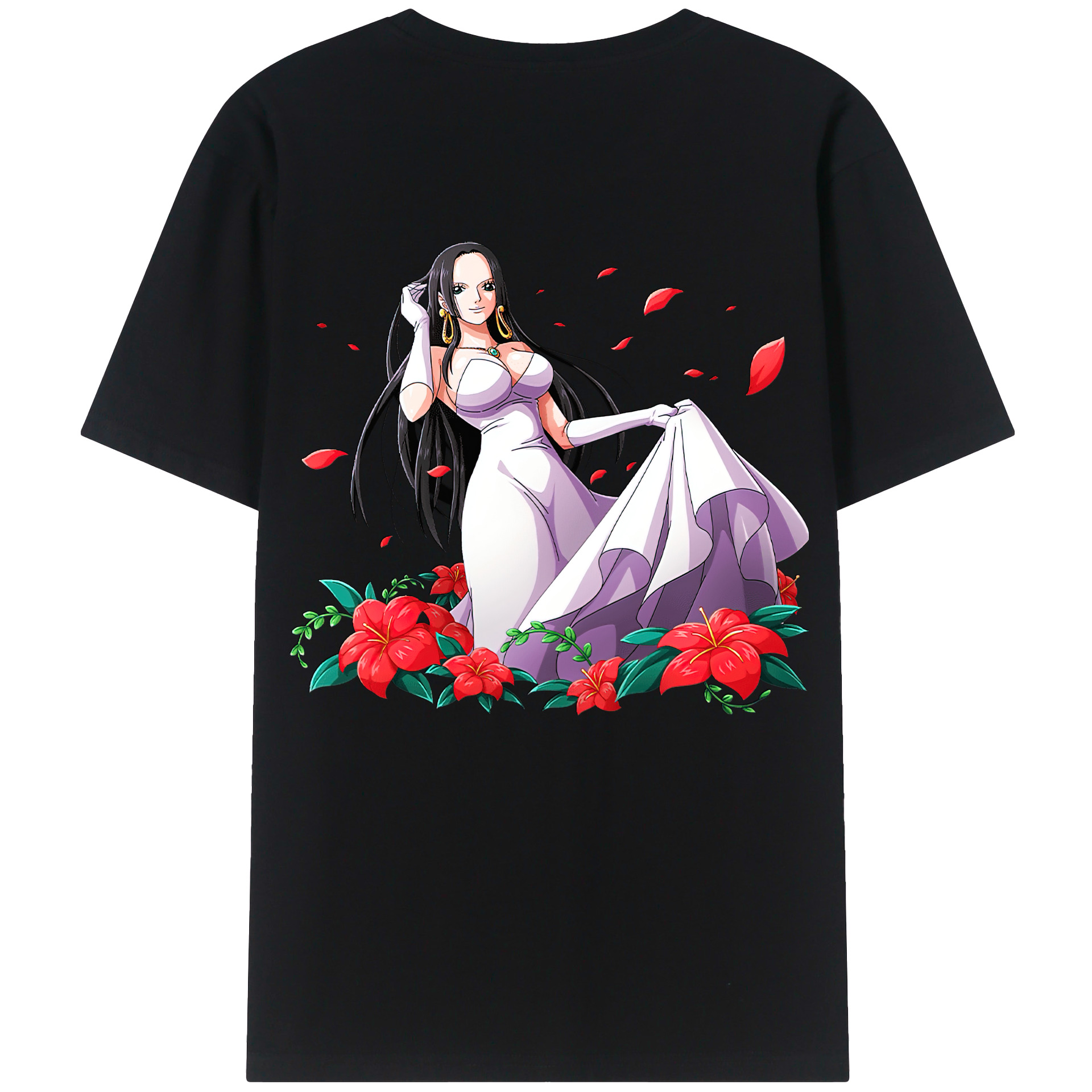 ワンピース ボア・ハンコック ONE PIECE Boa·Hancock 綿100％半袖Tシャツ（背面プリント）
