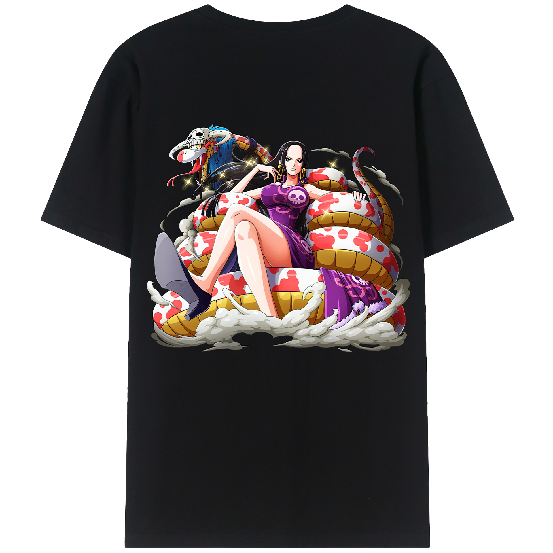 ワンピース ボア・ハンコック ONE PIECE Boa·Hancock 綿100％半袖Tシャツ（背面プリント）