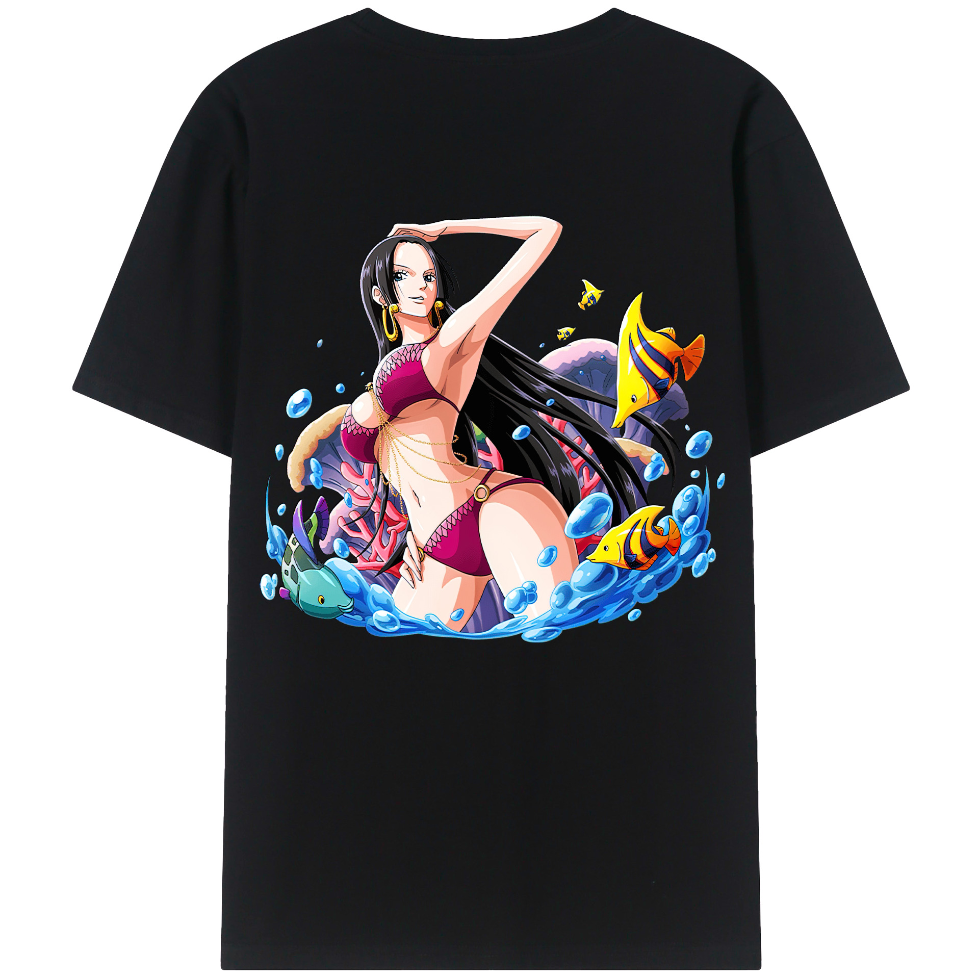 ワンピース ボア・ハンコック ONE PIECE Boa·Hancock 綿100％半袖Tシャツ（背面プリント）