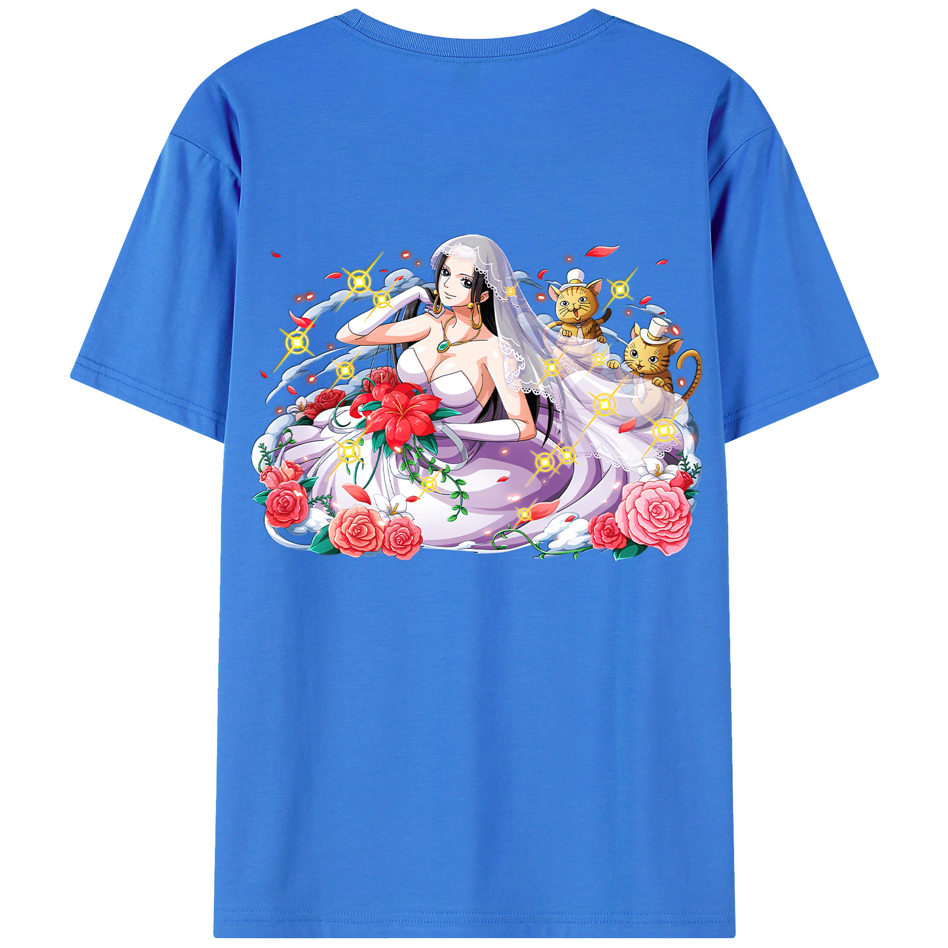 ワンピース ボア・ハンコック ONE PIECE Boa·Hancock 綿100％半袖Tシャツ（背面プリント）
