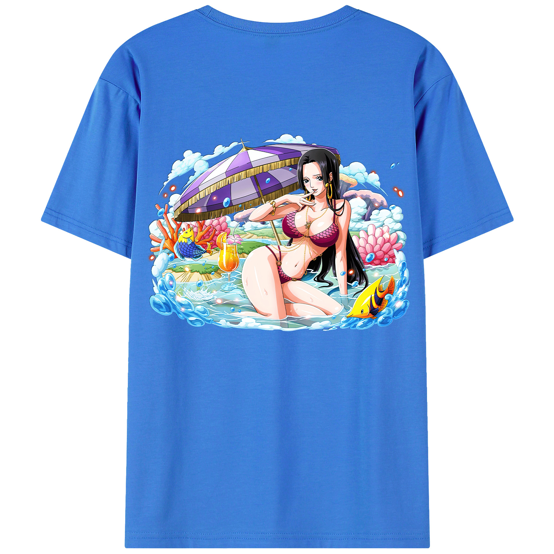 ワンピース ボア・ハンコック ONE PIECE Boa·Hancock 綿100％半袖Tシャツ（背面プリント）