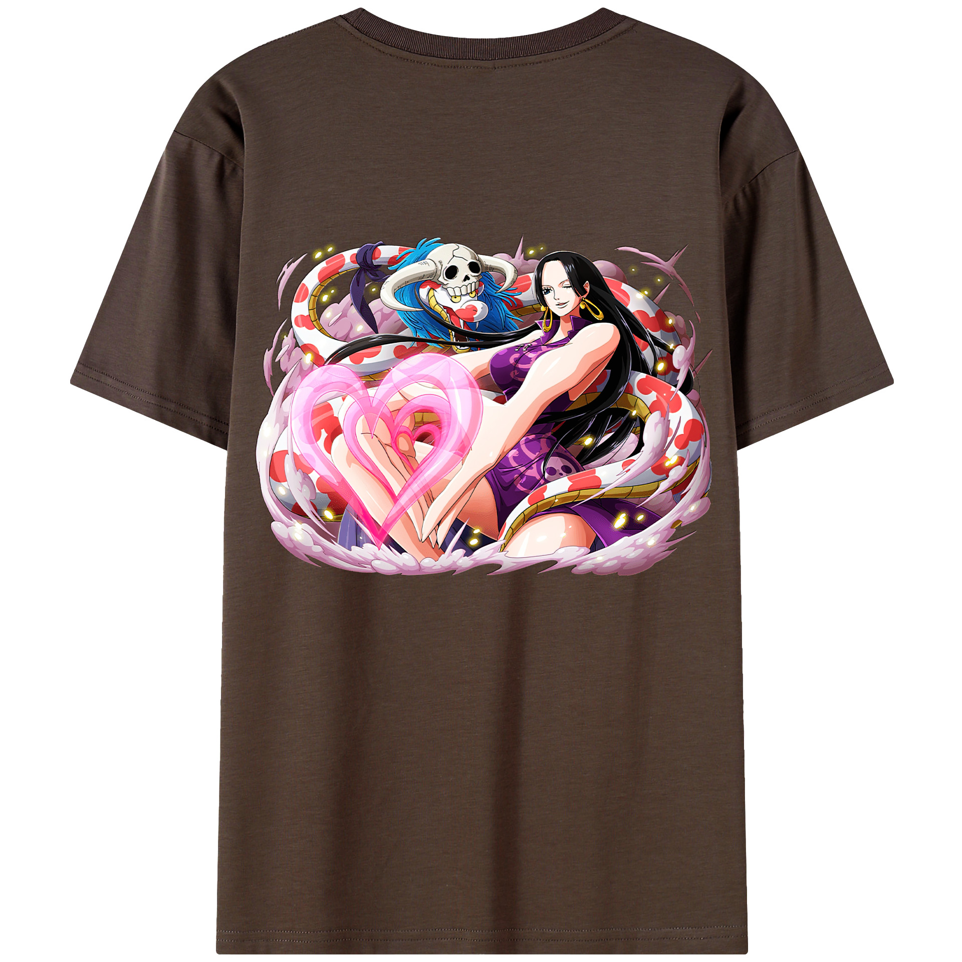 ワンピース ボア・ハンコック ONE PIECE Boa·Hancock 綿100％半袖Tシャツ（背面プリント）