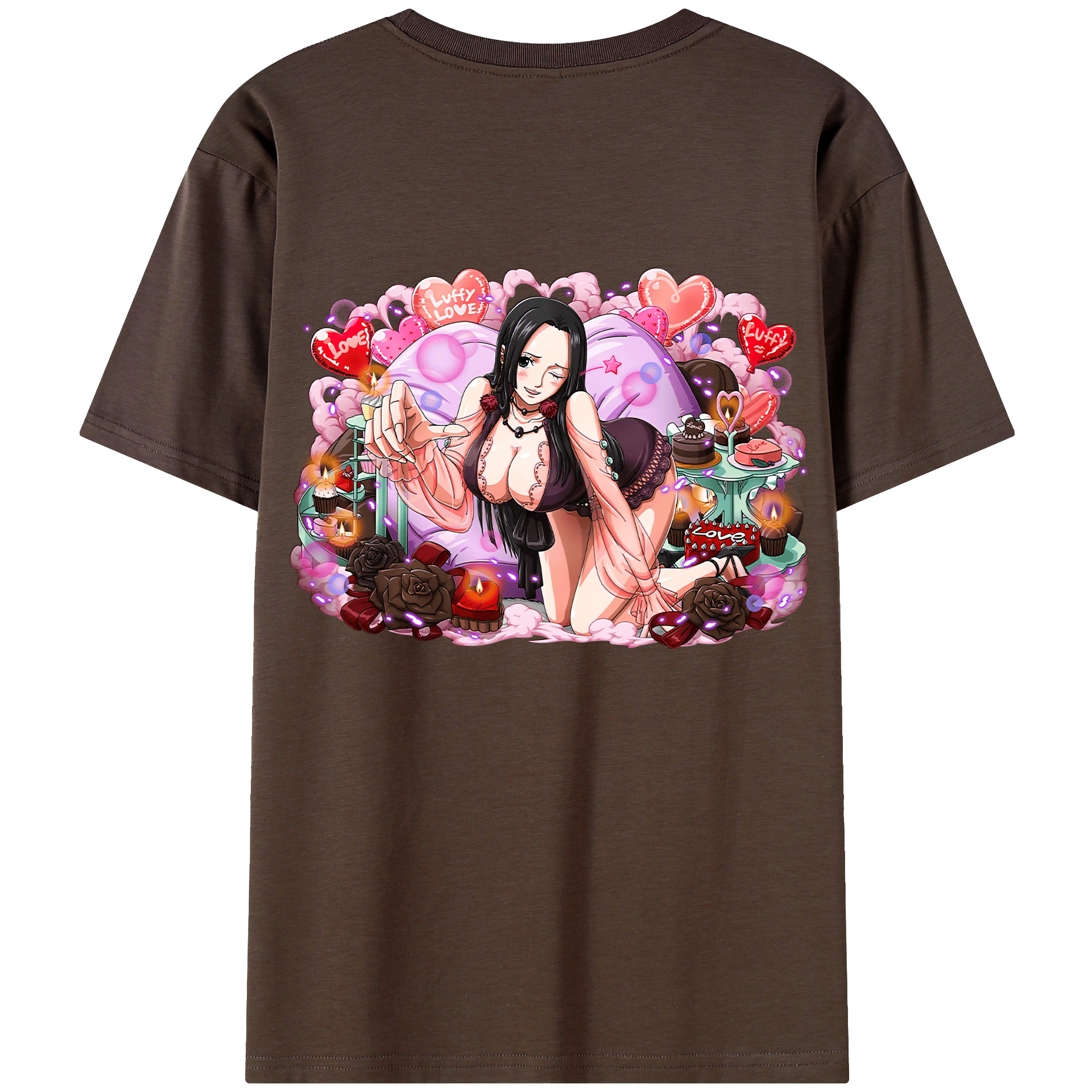 ワンピース ボア・ハンコック ONE PIECE Boa·Hancock 綿100％半袖Tシャツ（背面プリント）