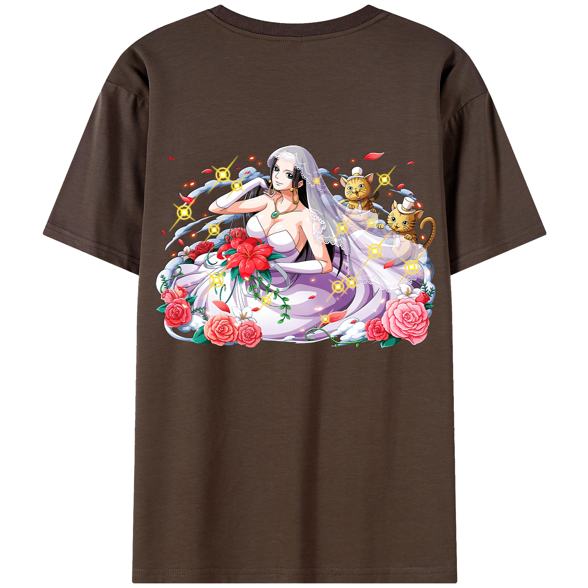 ワンピース ボア・ハンコック ONE PIECE Boa·Hancock 綿100％半袖Tシャツ（背面プリント）