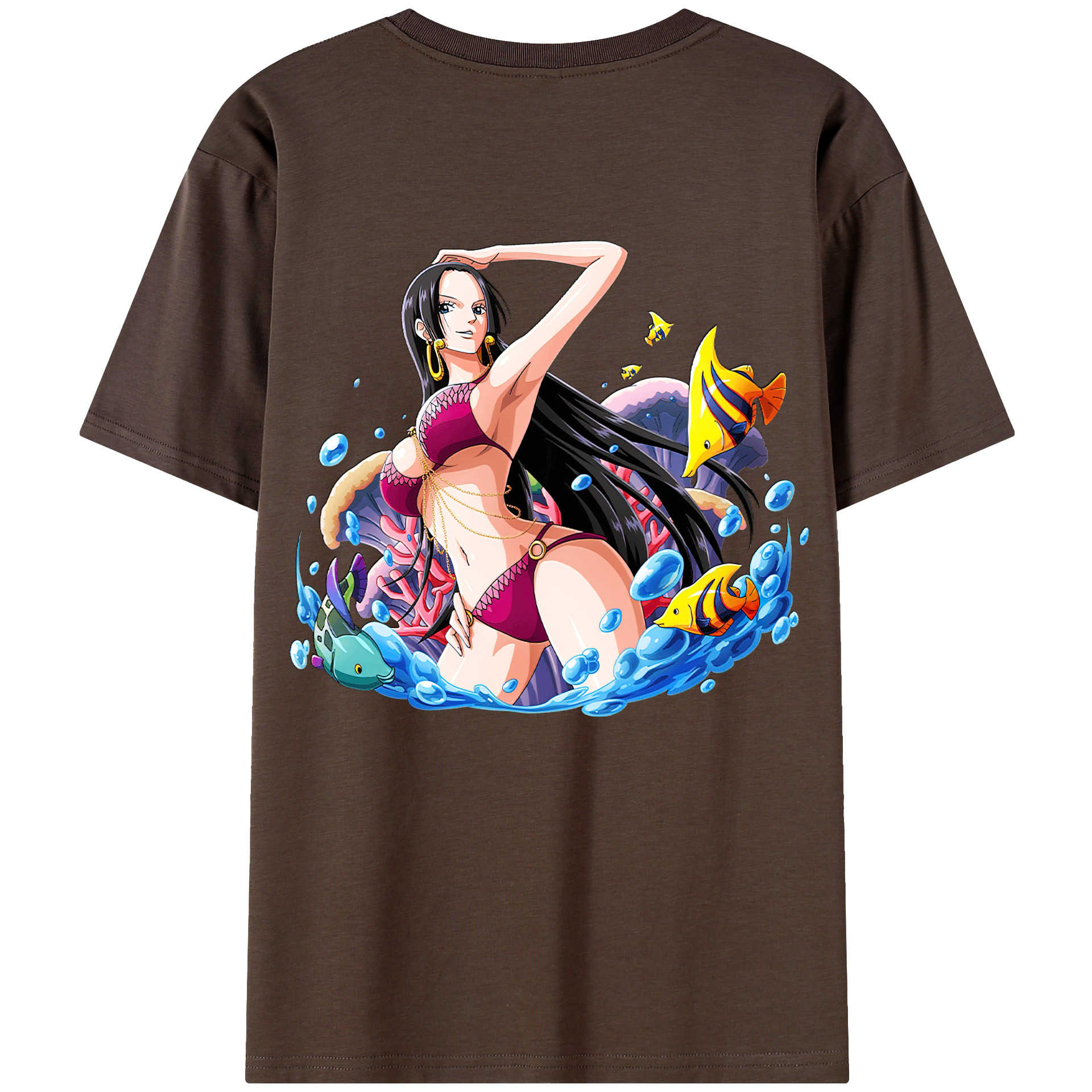 ワンピース ボア・ハンコック ONE PIECE Boa·Hancock 綿100％半袖Tシャツ（背面プリント）
