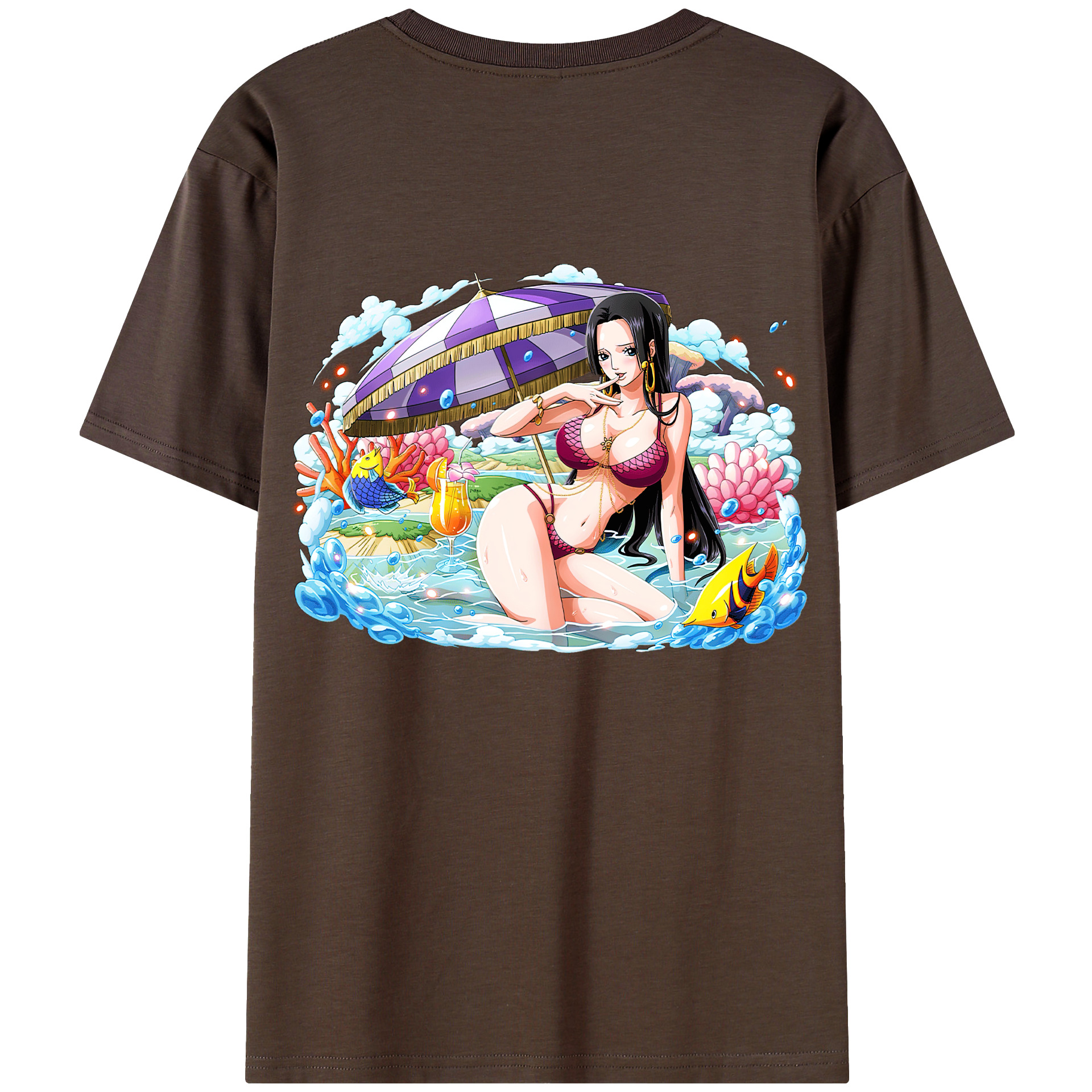 ワンピース ボア・ハンコック ONE PIECE Boa·Hancock 綿100％半袖Tシャツ（背面プリント）