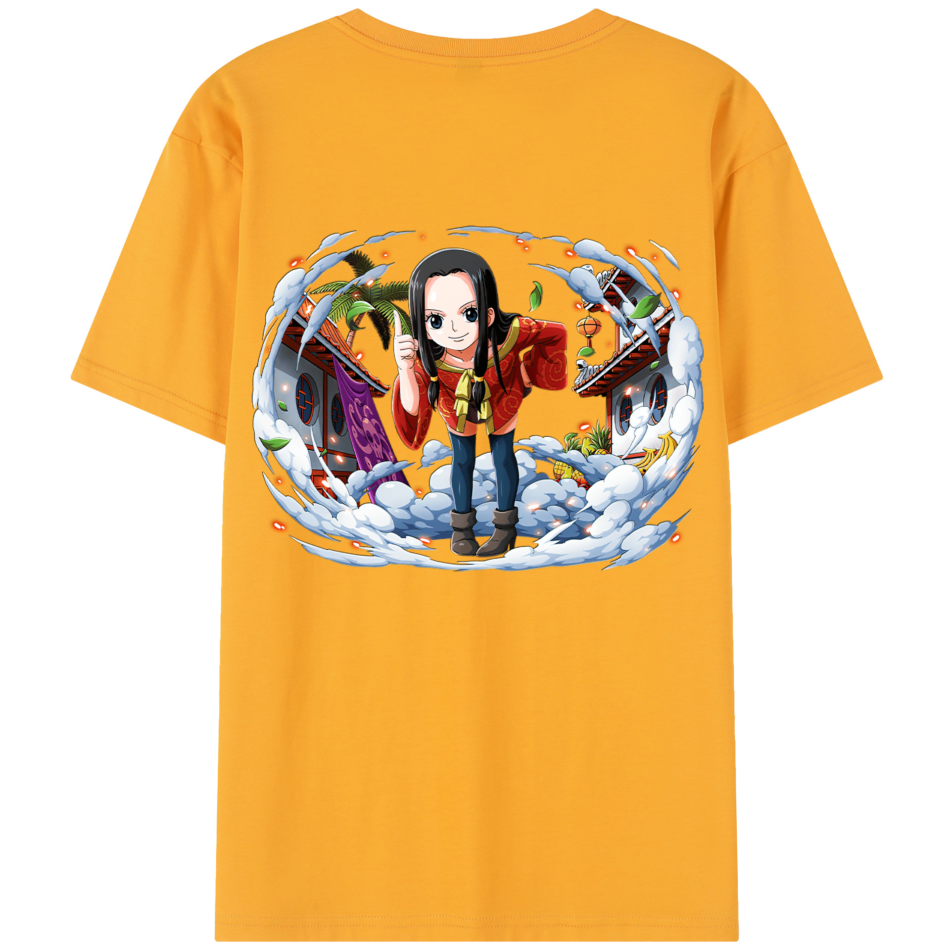 ワンピース ボア・ハンコック ONE PIECE Boa·Hancock 綿100％半袖Tシャツ（背面プリント）