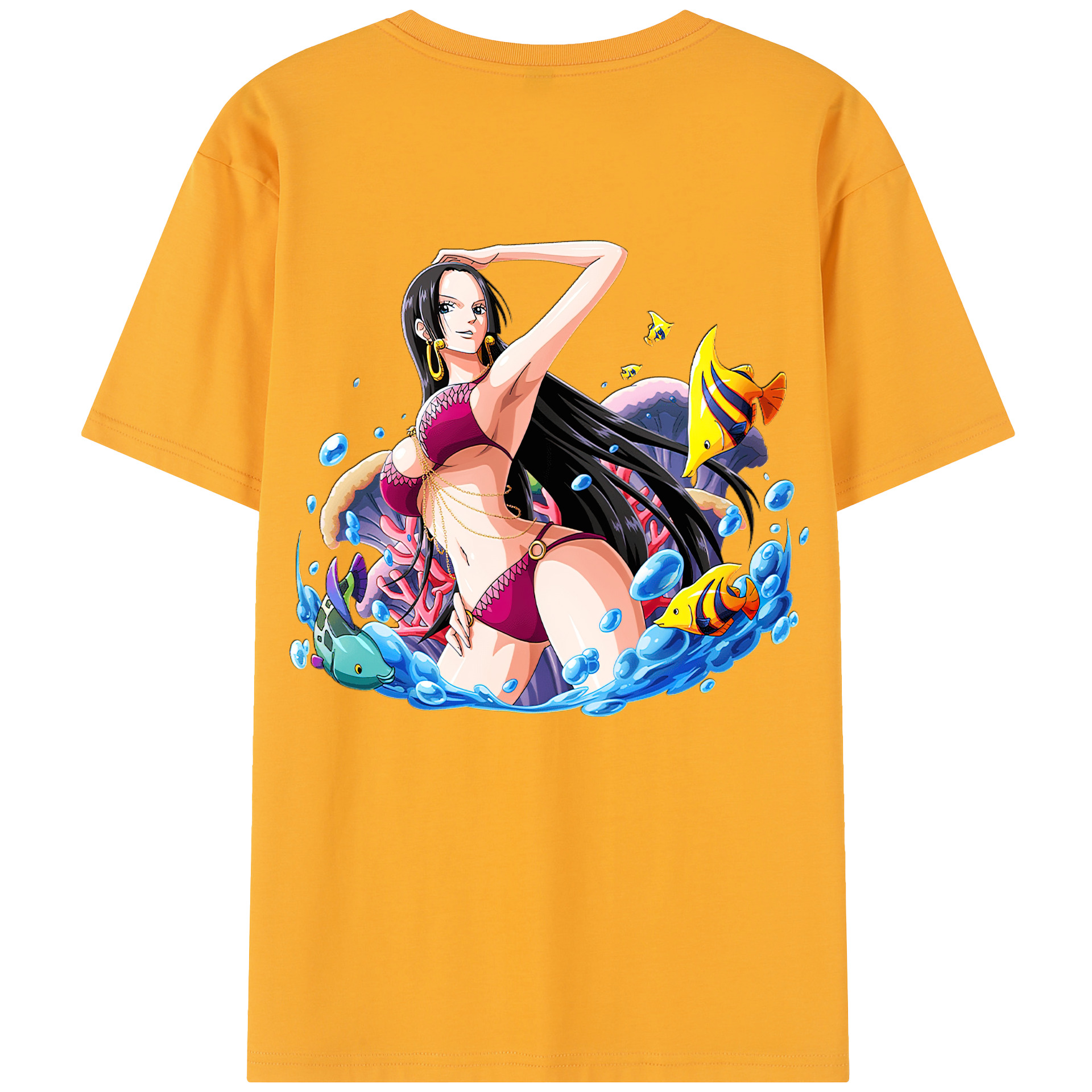 ワンピース ボア・ハンコック ONE PIECE Boa·Hancock 綿100％半袖Tシャツ（背面プリント）