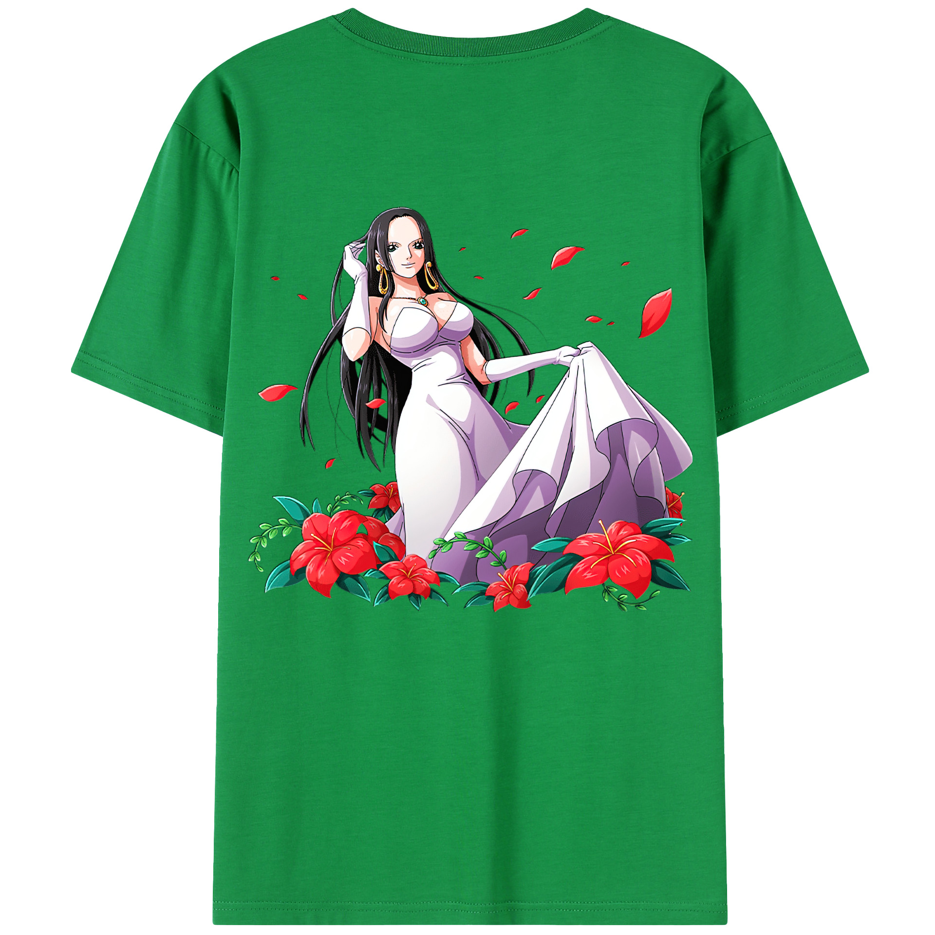 ワンピース ボア・ハンコック ONE PIECE Boa·Hancock 綿100％半袖Tシャツ（背面プリント）